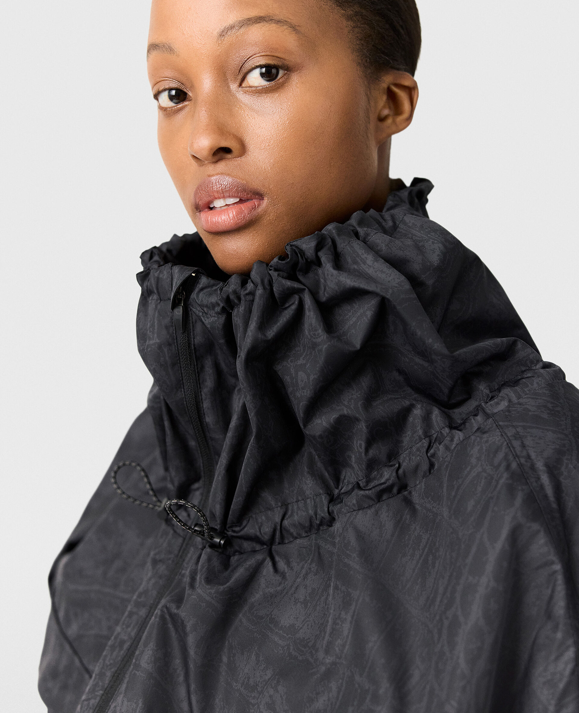 Veste a capuche avec col montant-Noir-large image number 3