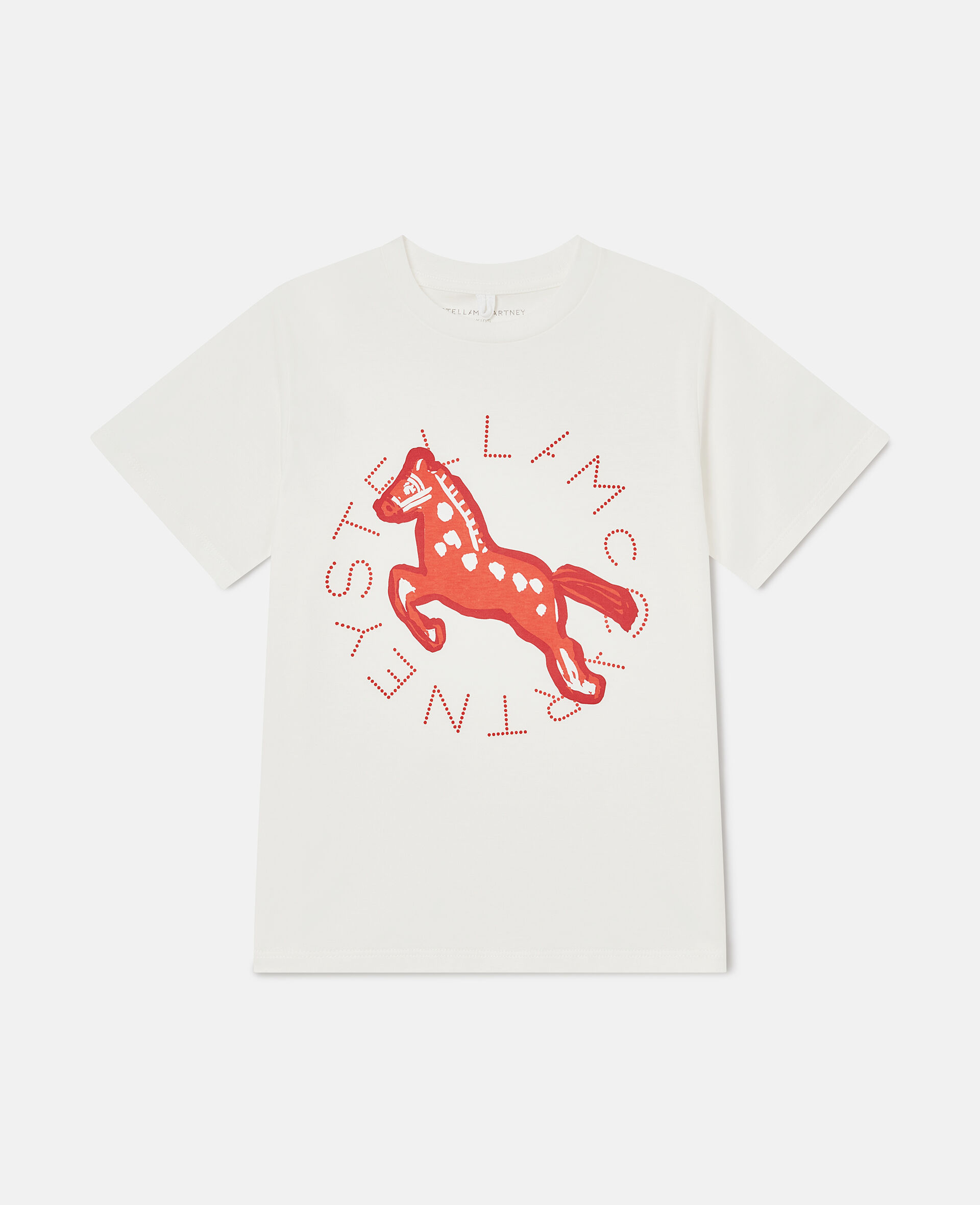 Horse Graphic T-Shirt-Cream-medium