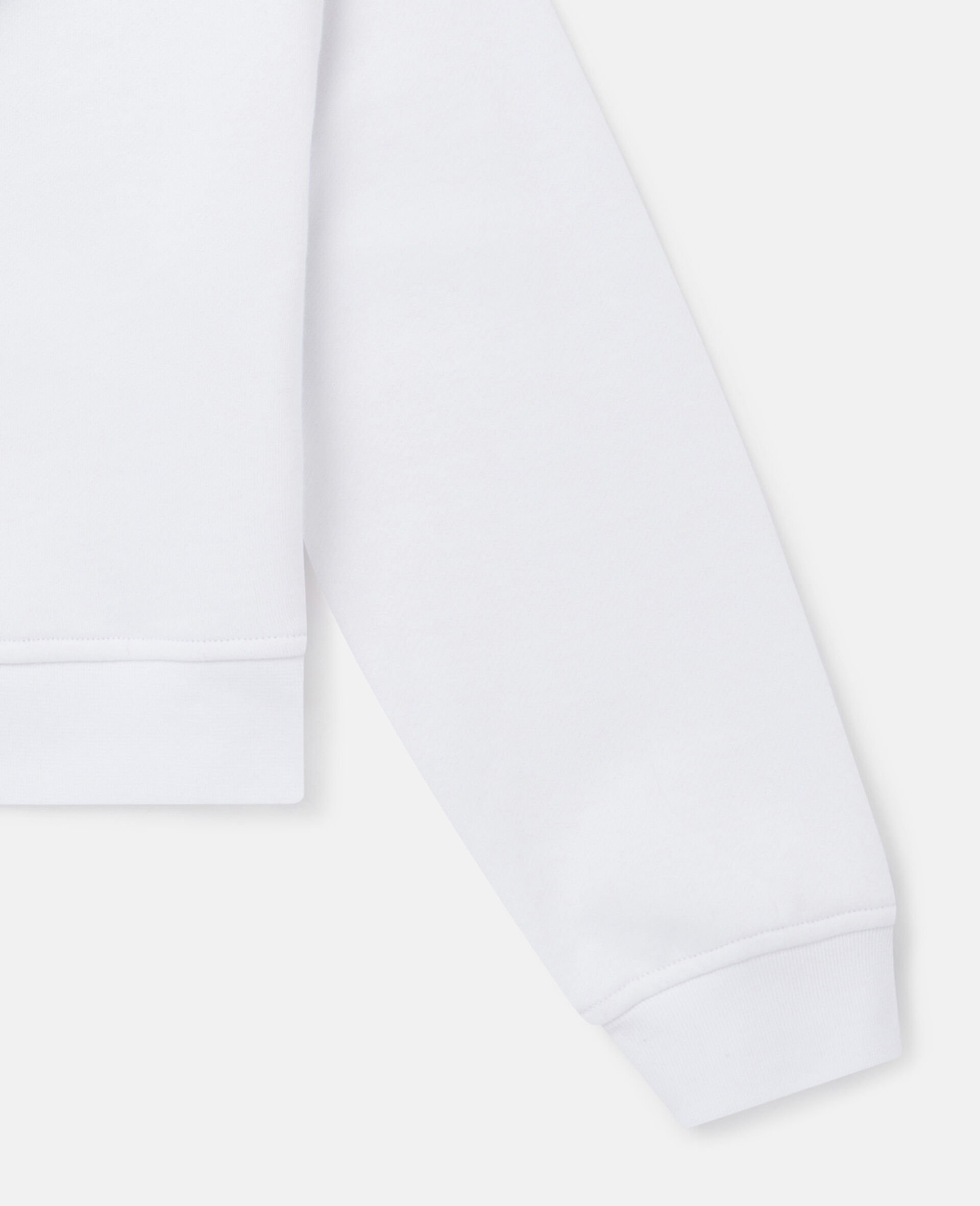 Sweat a capuche court a motif graphique Pop et logo-Blanc-large image number 3