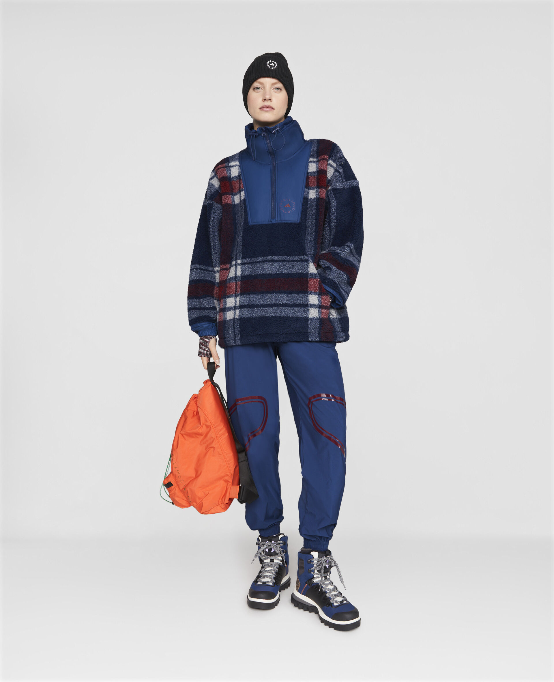 Women Mystery Blue, Light Onyx, Collegiate Burgundy Fleece Jacquard