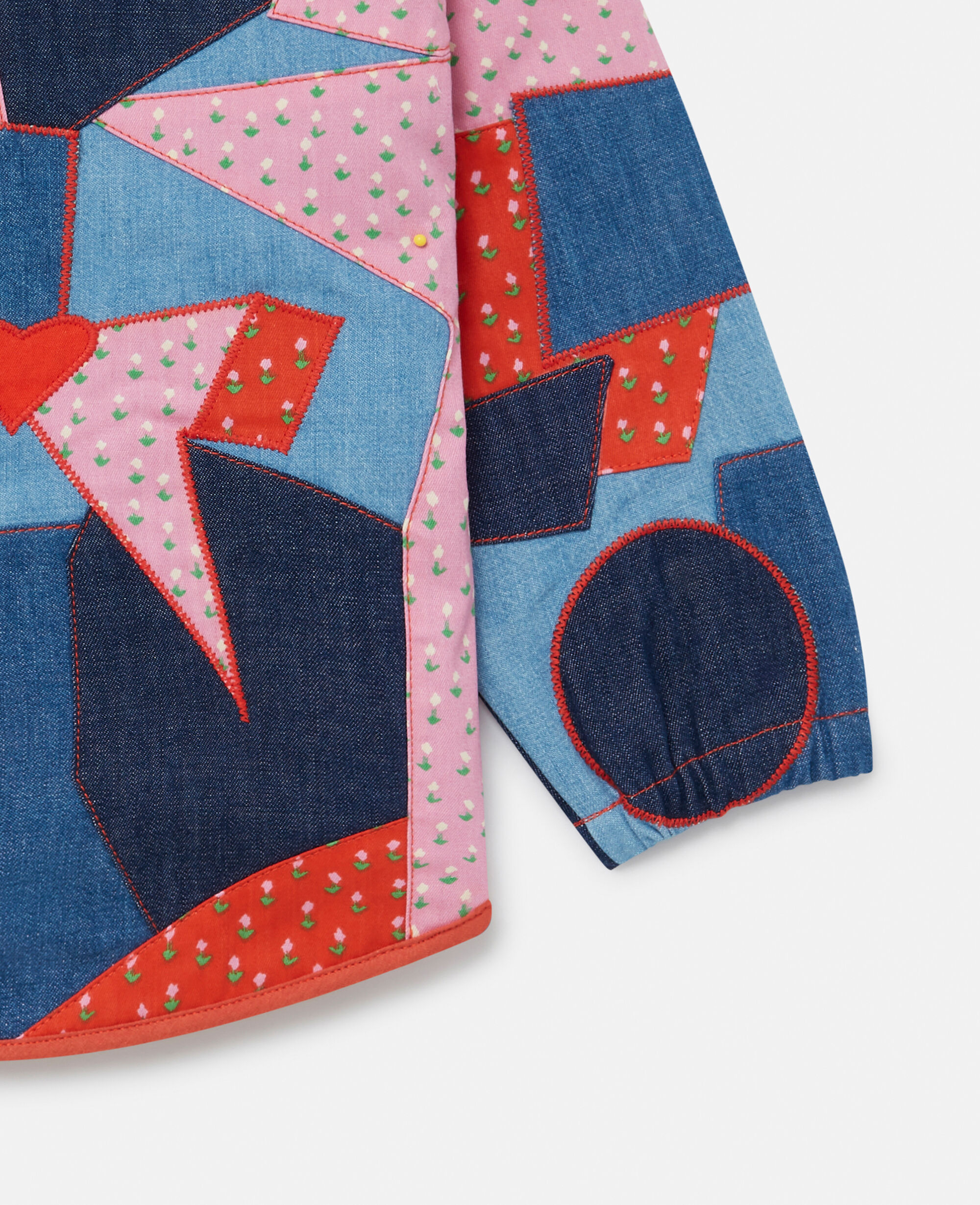【STELLA McCARTNEY】パッチワークシェードジャケット　デニム Women Multicolor Patchwork Denim Jacket | Stella McCartney US