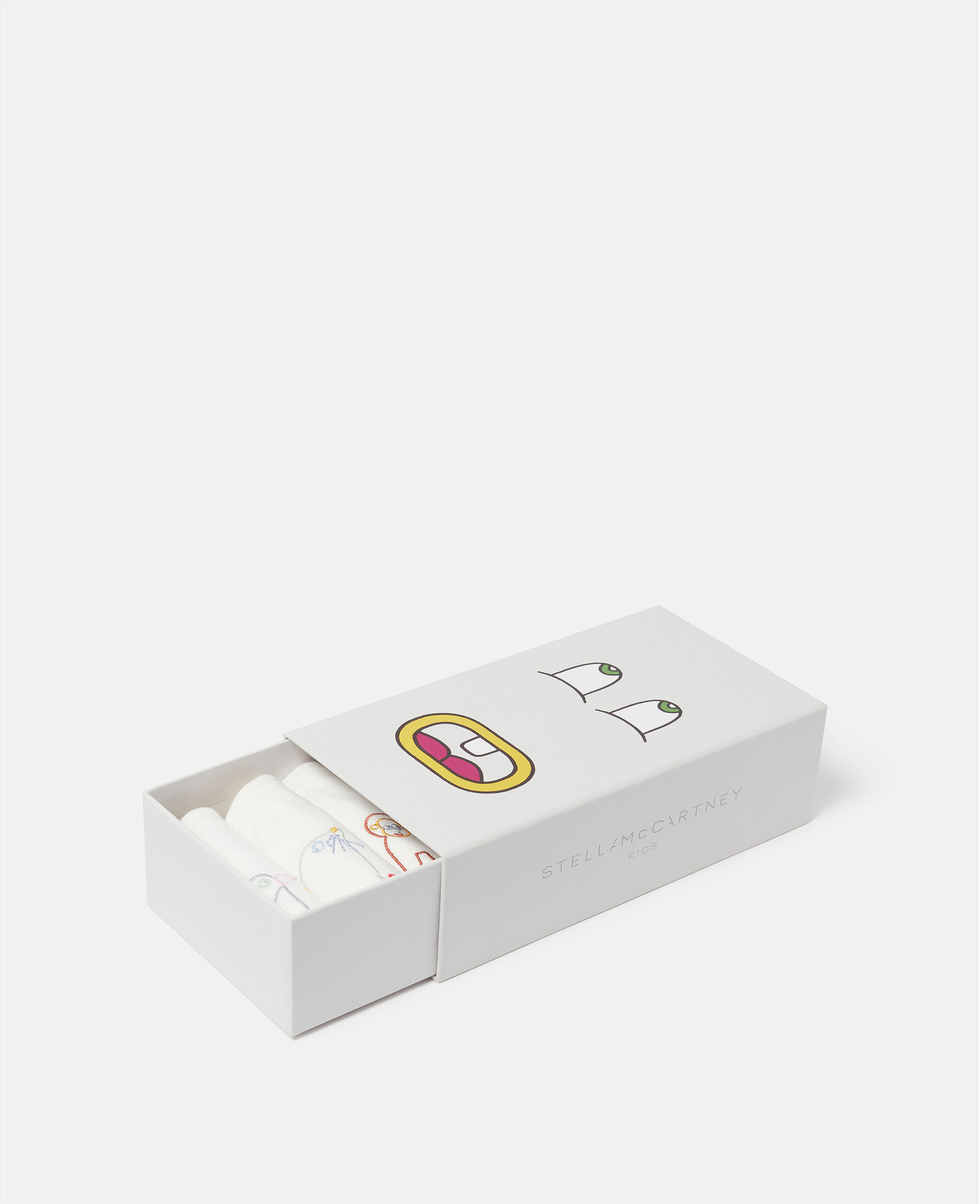 Confezione da 7 bavaglini con stampa animalier per i giorni della settimana-Bianco-model