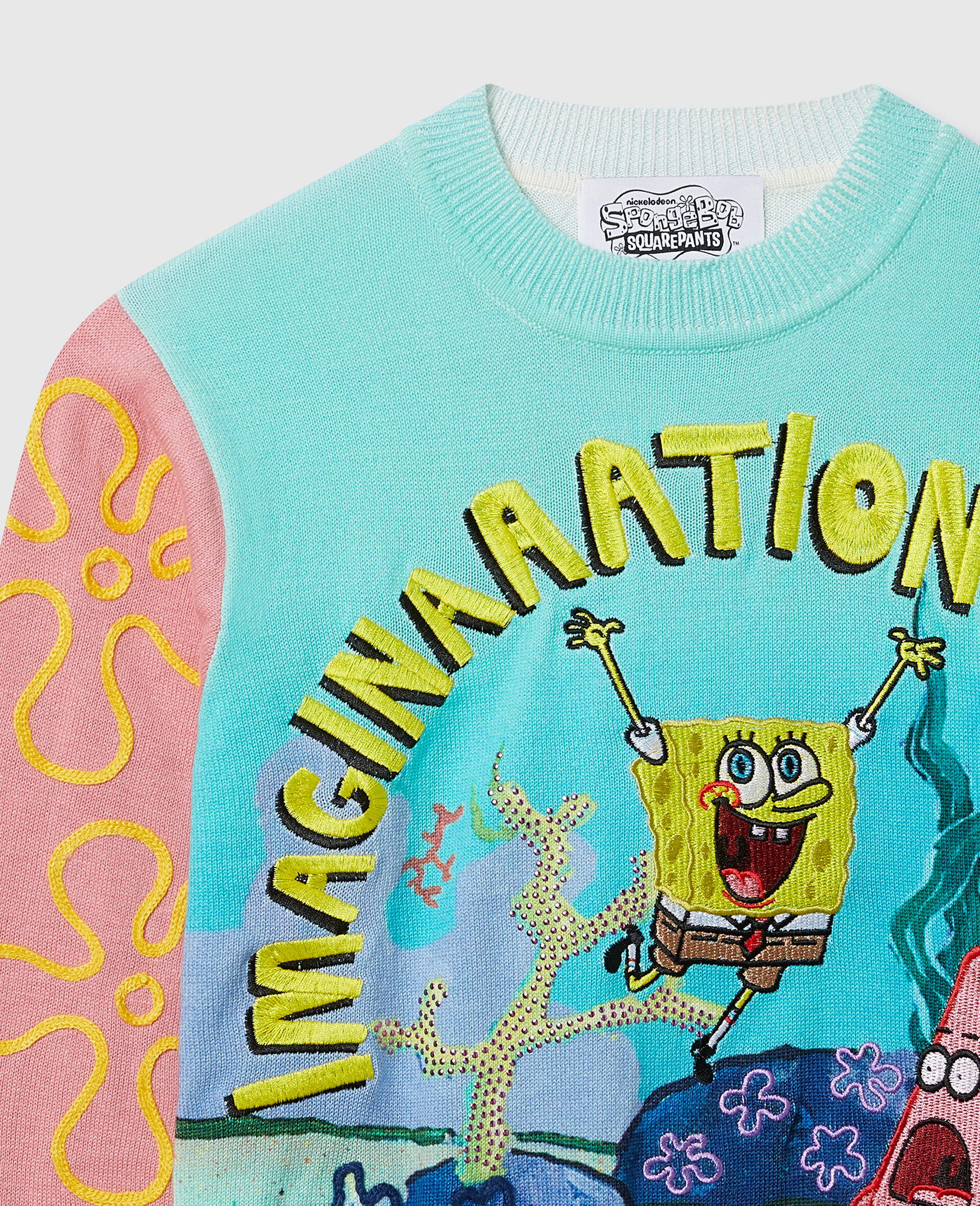 SpongeBob Graphic Crewneck Jumper -Multicolour-large image number 3
