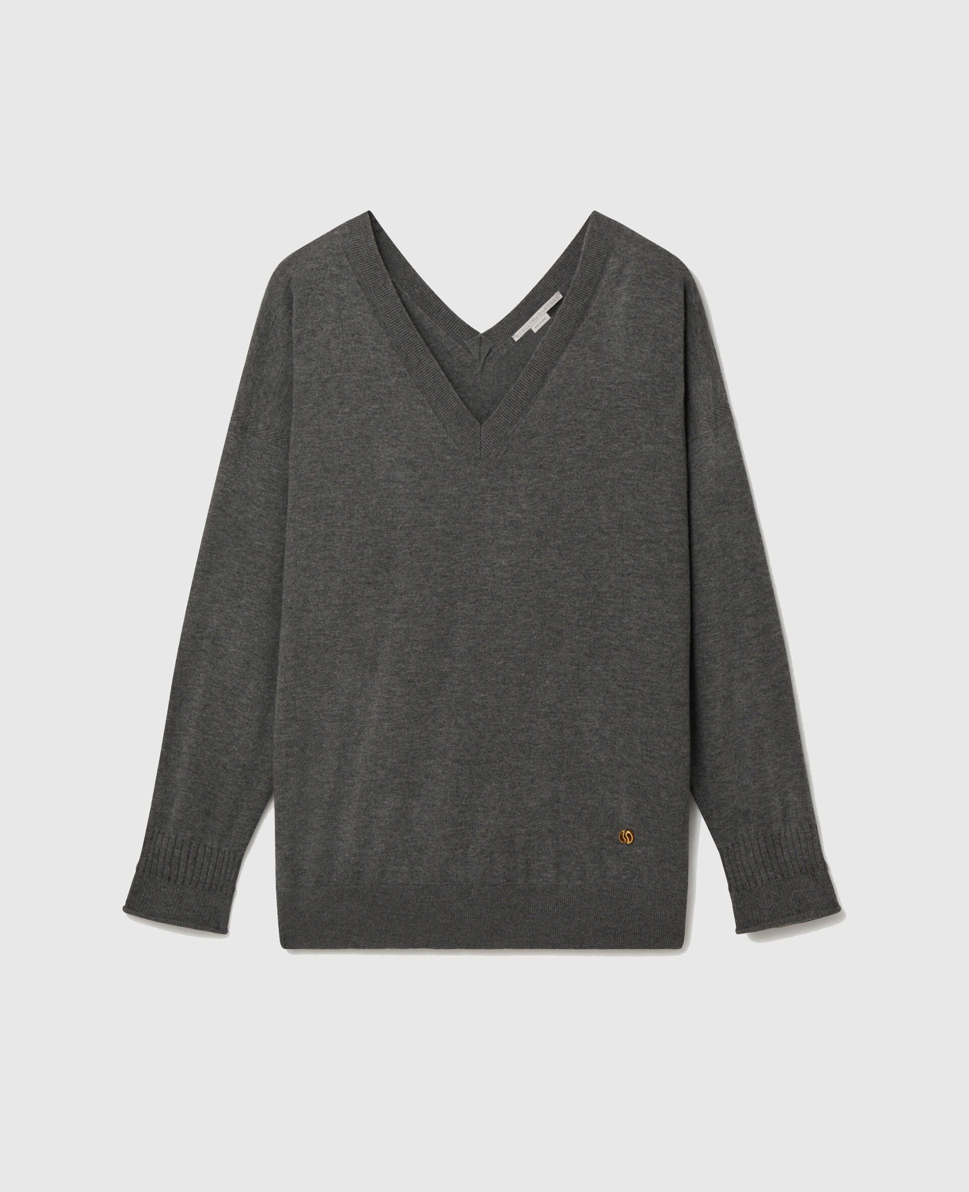 Maglia con Polsini con Spacchi Stella Iconic-Grigio-medium
