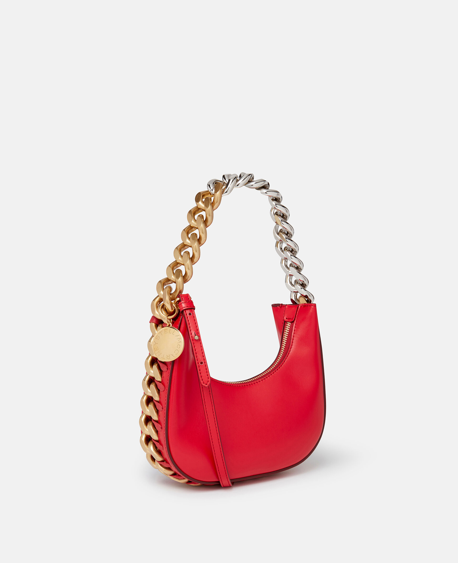 Frayme Mini Zipped Shoulder Bag-Red-large image number 2