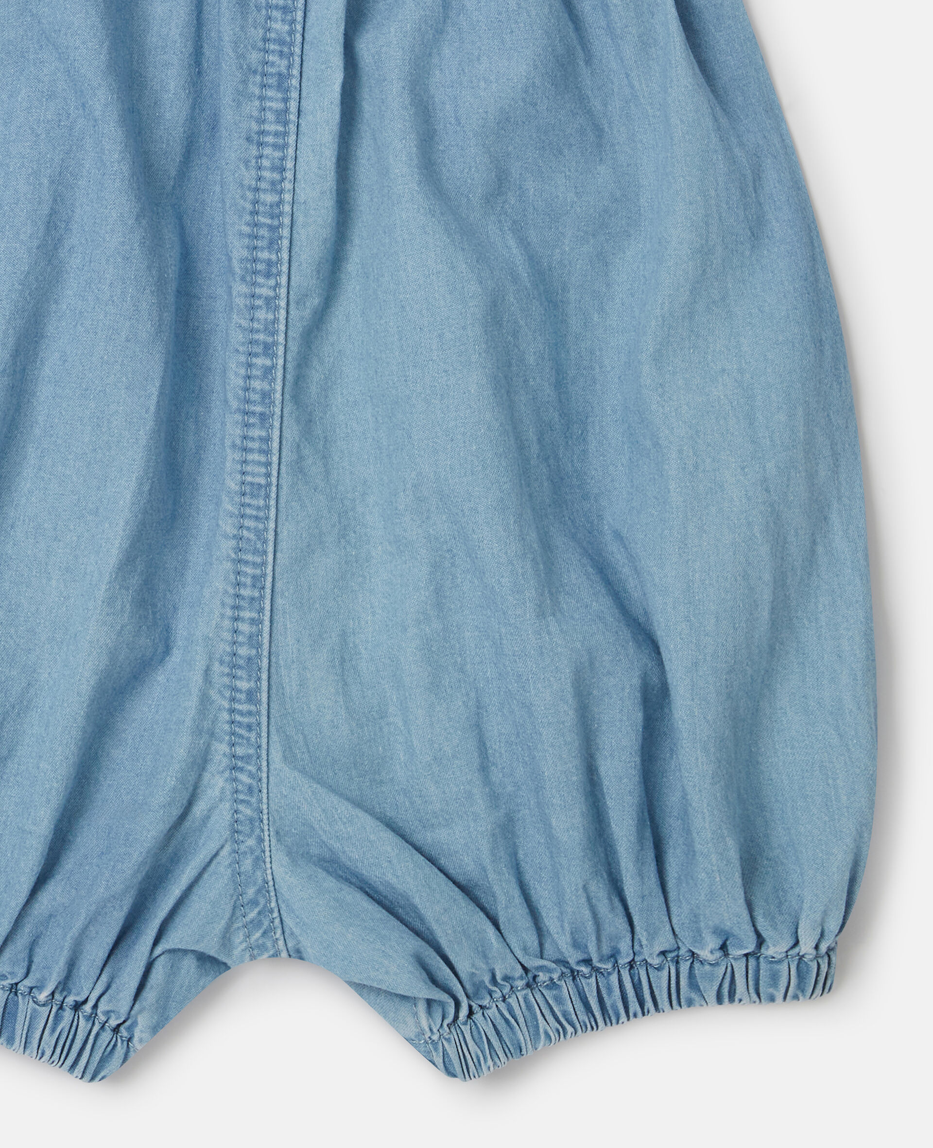 Ladybird-Embroidered Denim Romper-Blue-large image number 3