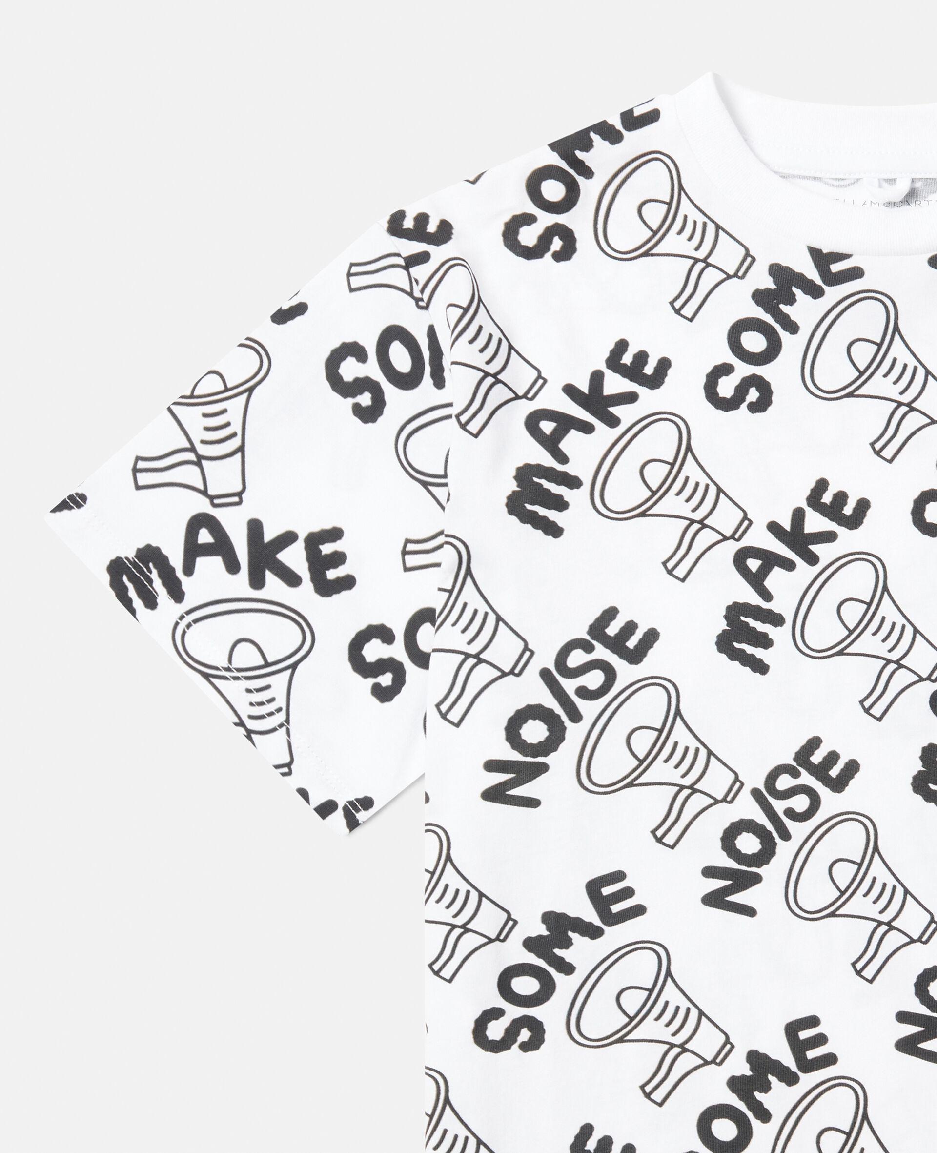 'Make Some Noise' Megaphone Print Oversized T-Shirt-Multicolour-large image number 1
