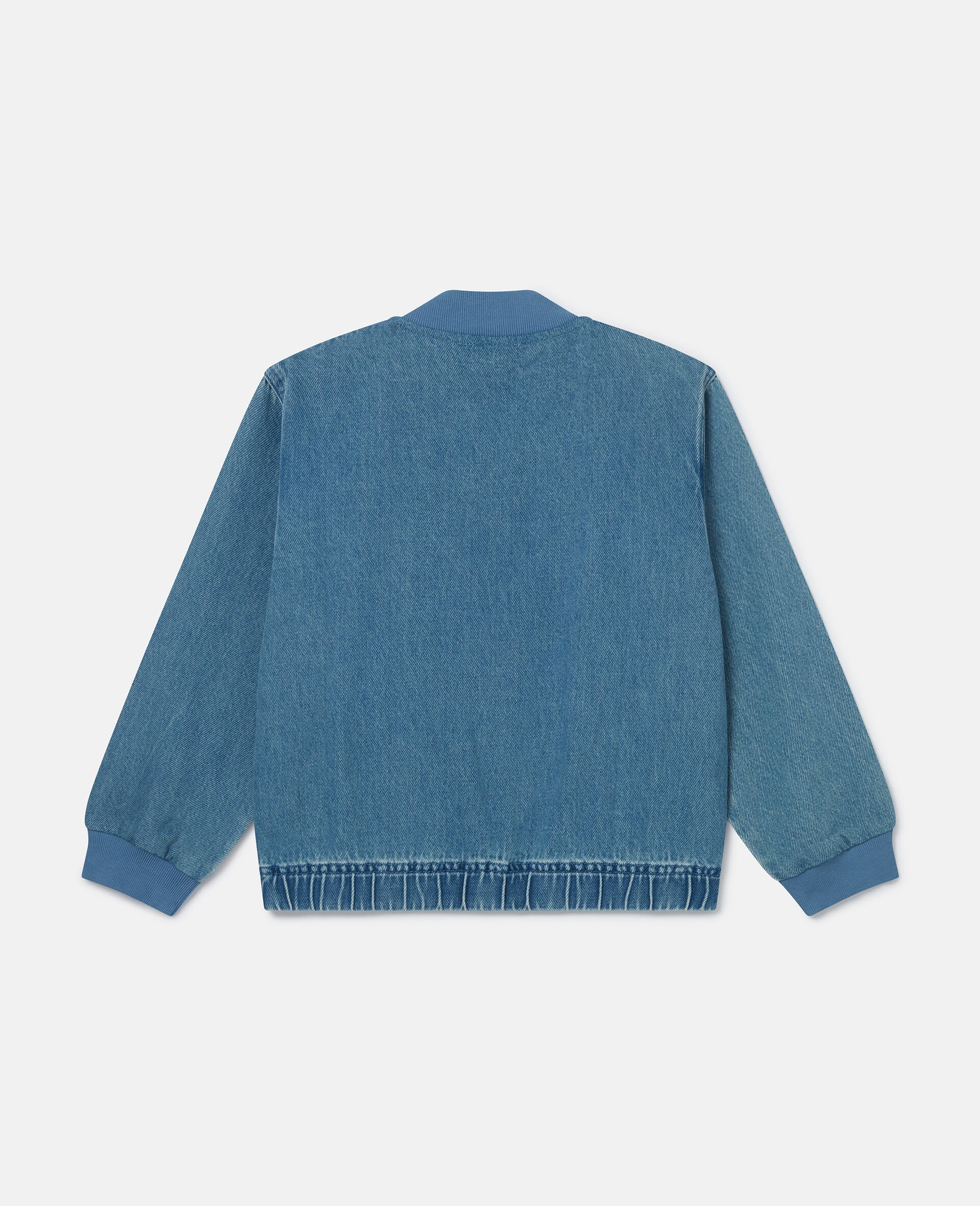 Denim Bomber Jacket-Blue-large Denim Bomber Jacket-Blue-large image number 2