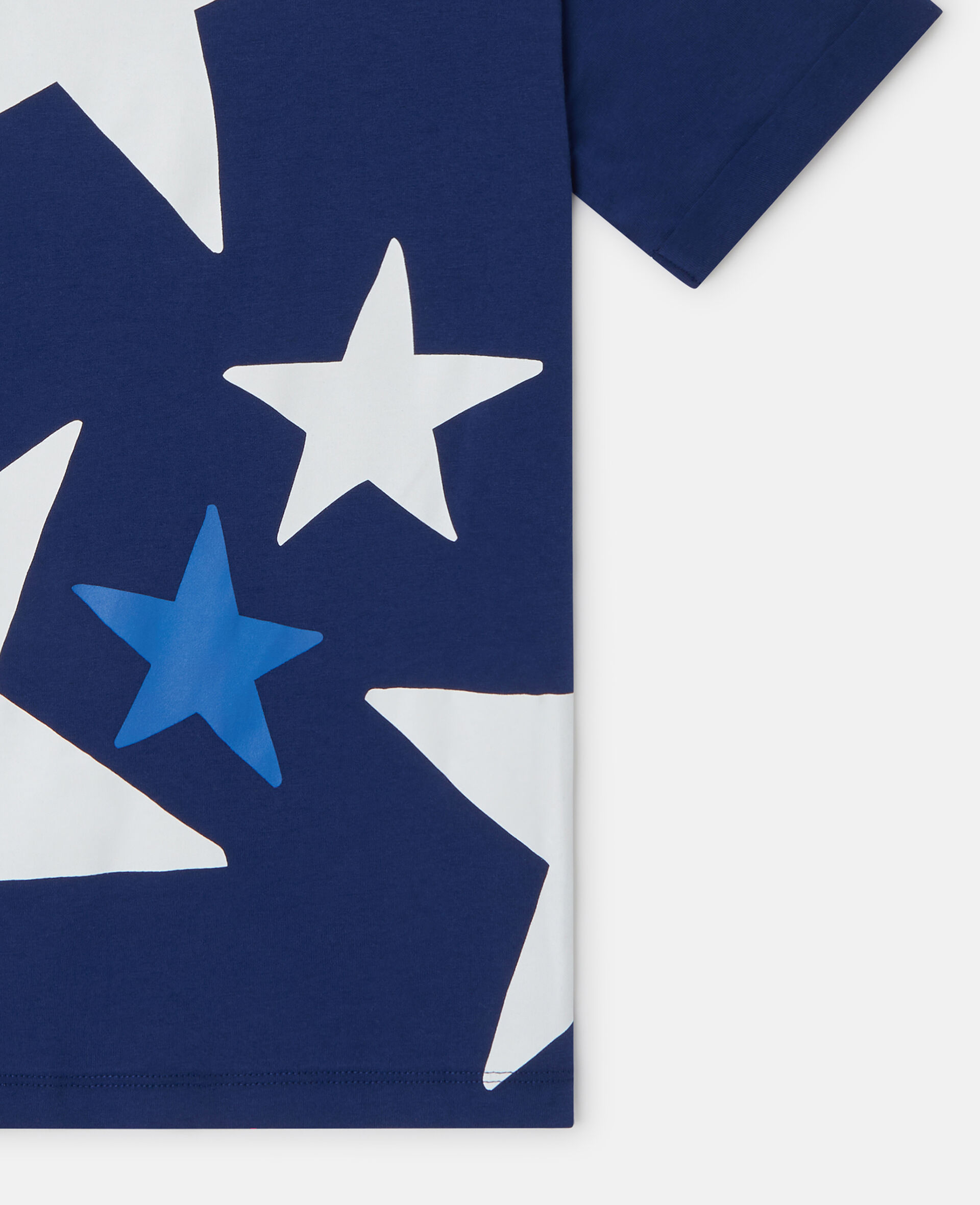 Star Print T-Shirt-Blue-large Star Print T-Shirt-Blue-large image number 3