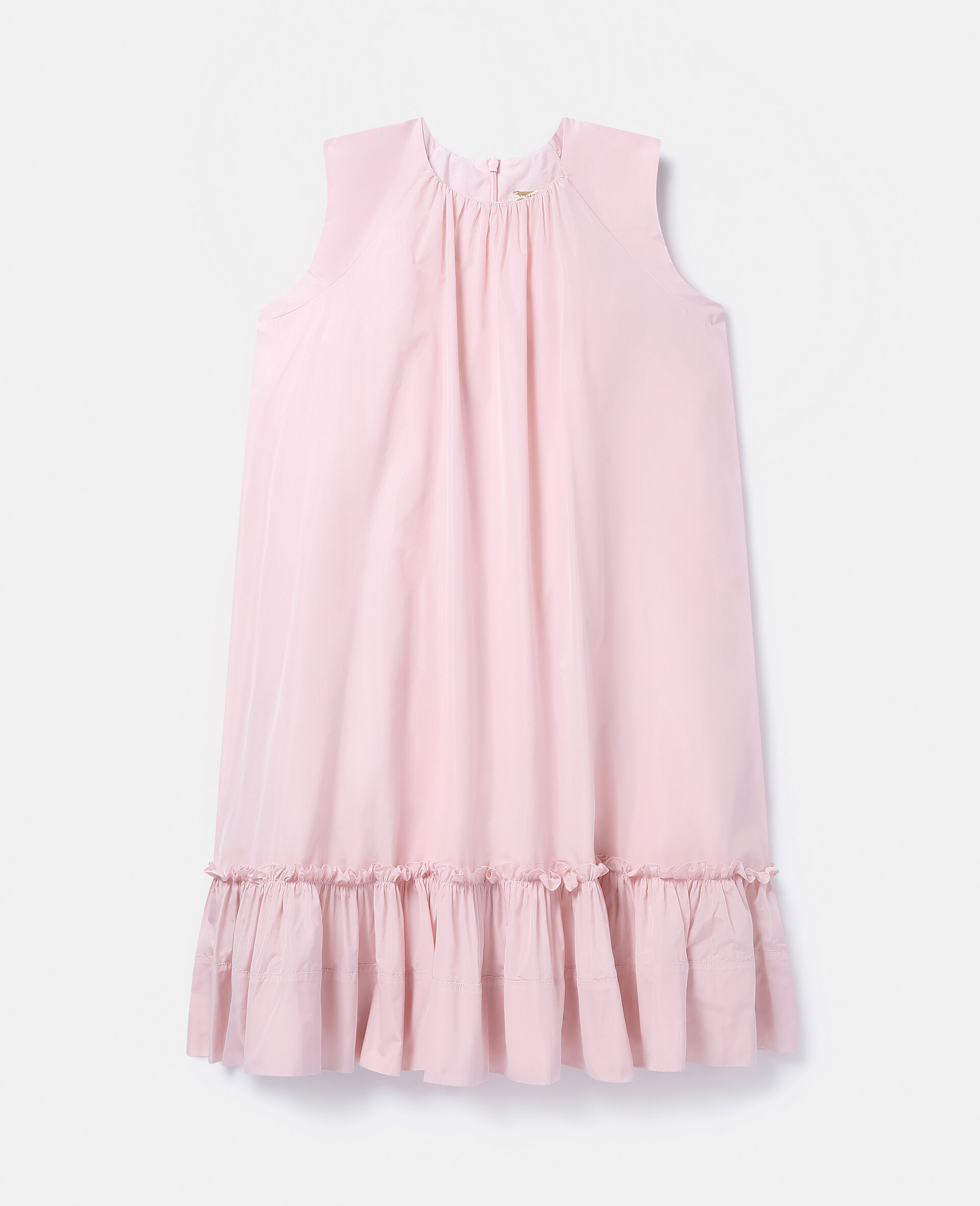 Ruffled Sleeveless Dress-Pink-medium