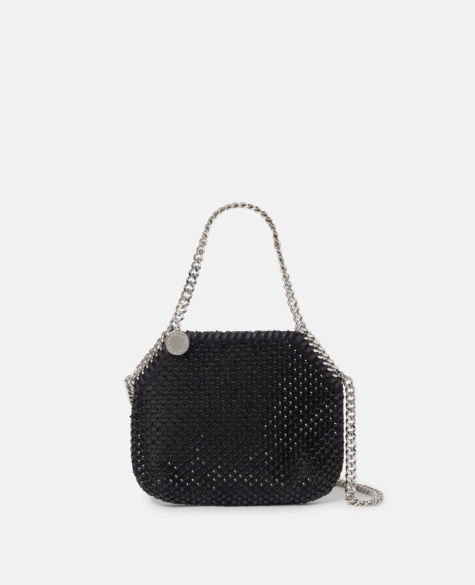 Falabella Crystal Mesh Mini Tote Bag-Black-medium