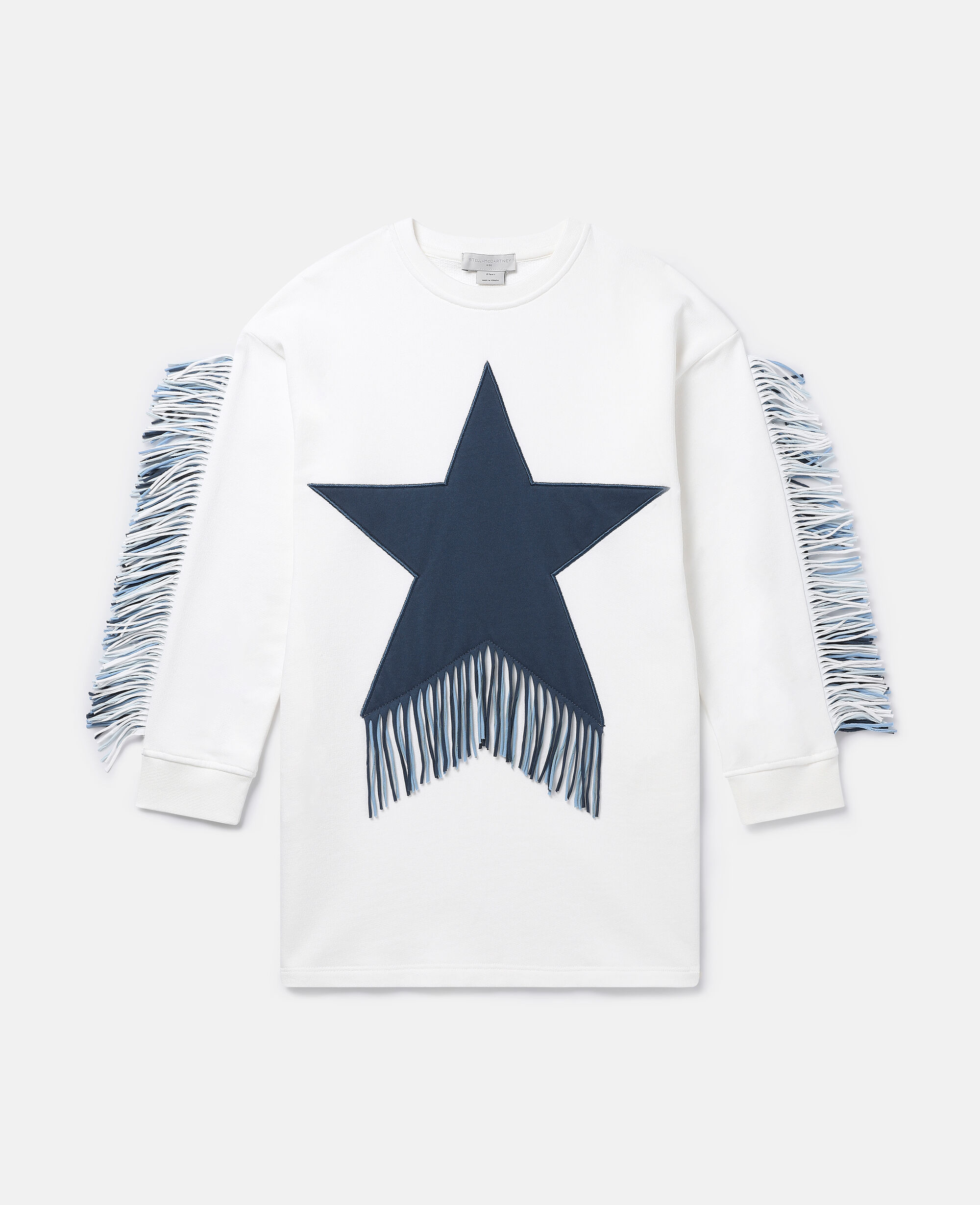 Women Ivory Fringed Star Sweatshirt Stella McCartney PT