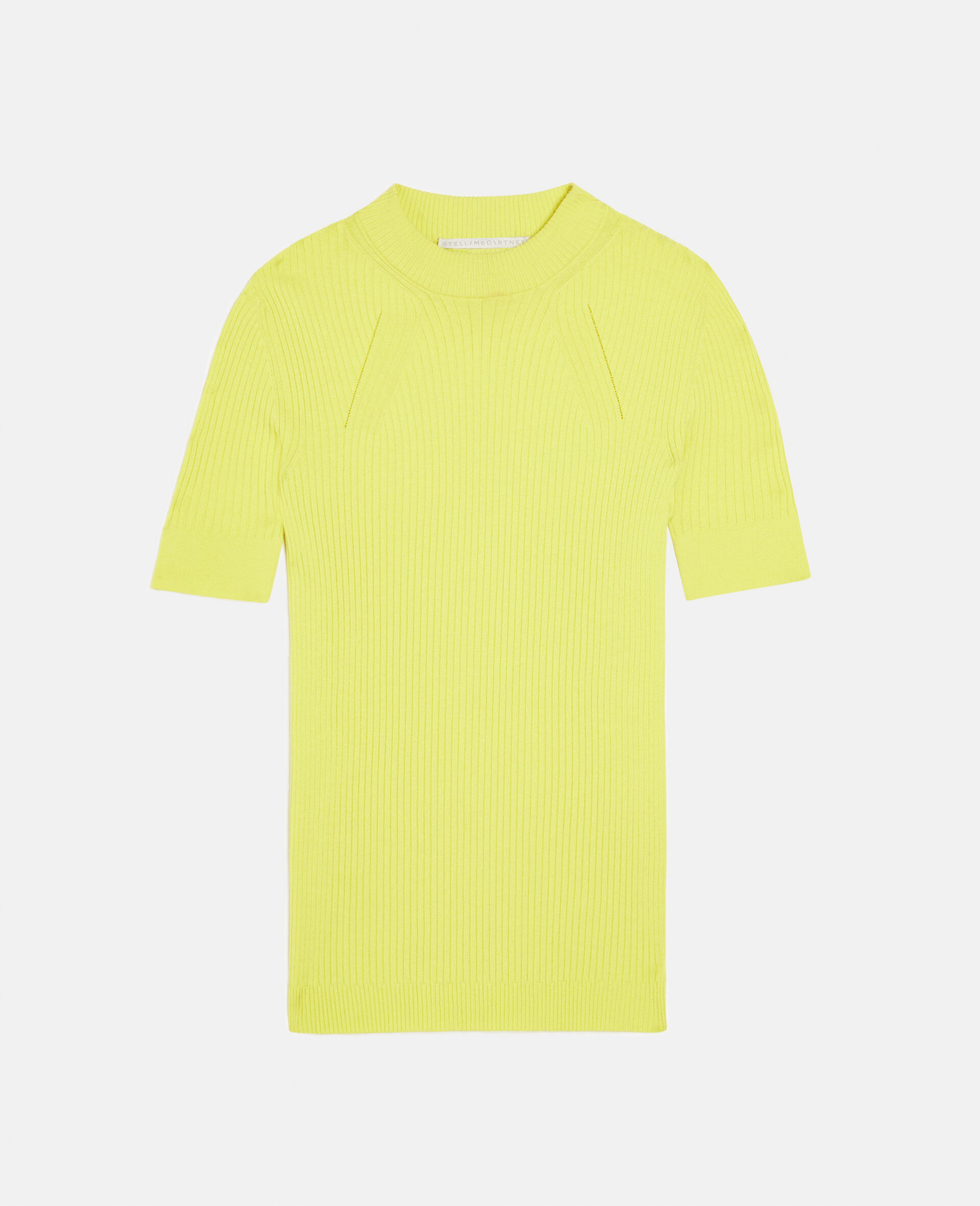 Ribbed Knit Top-Yellow-large