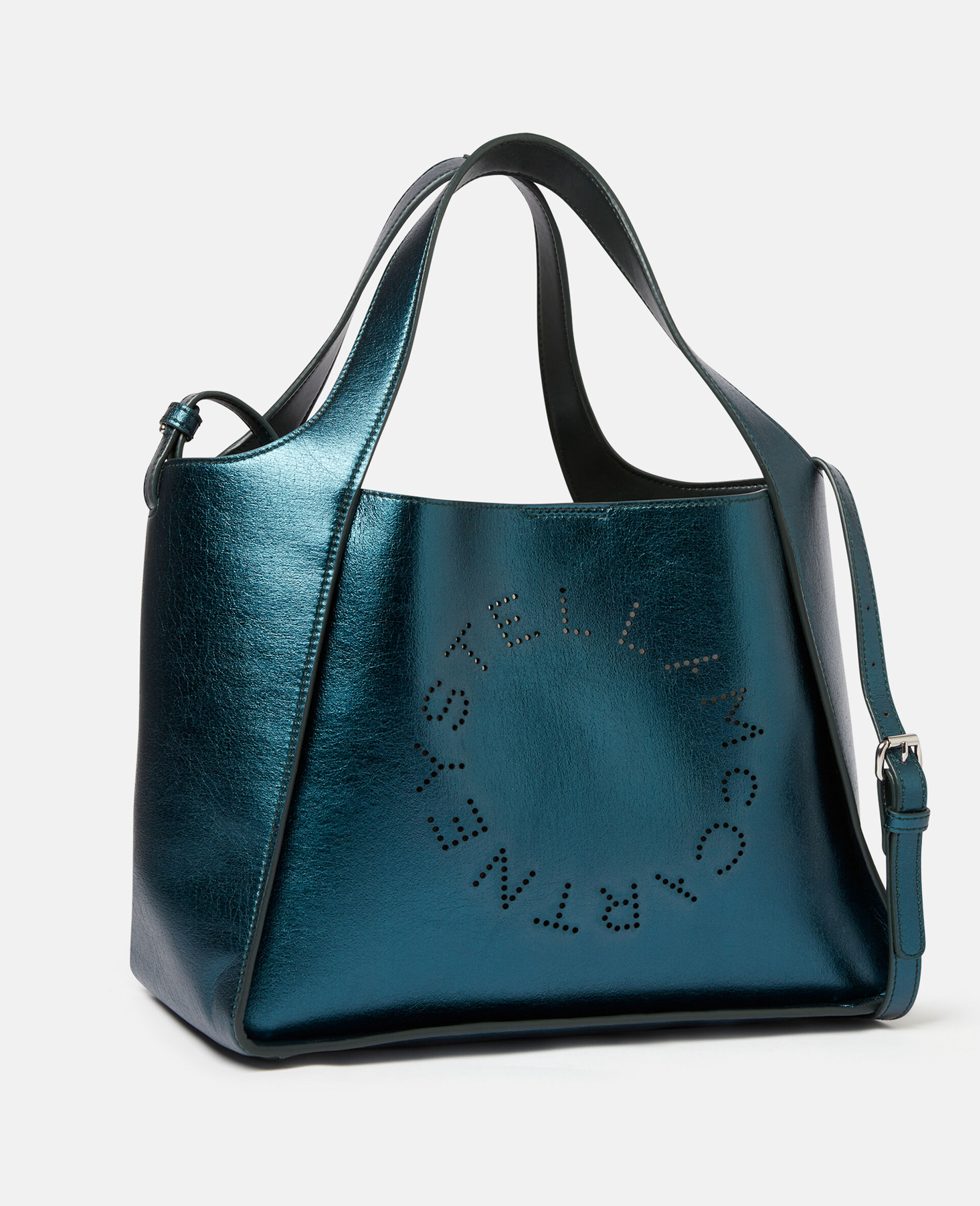 Stella Logo Metallic Crossbody Bag-Grey-large image number 2