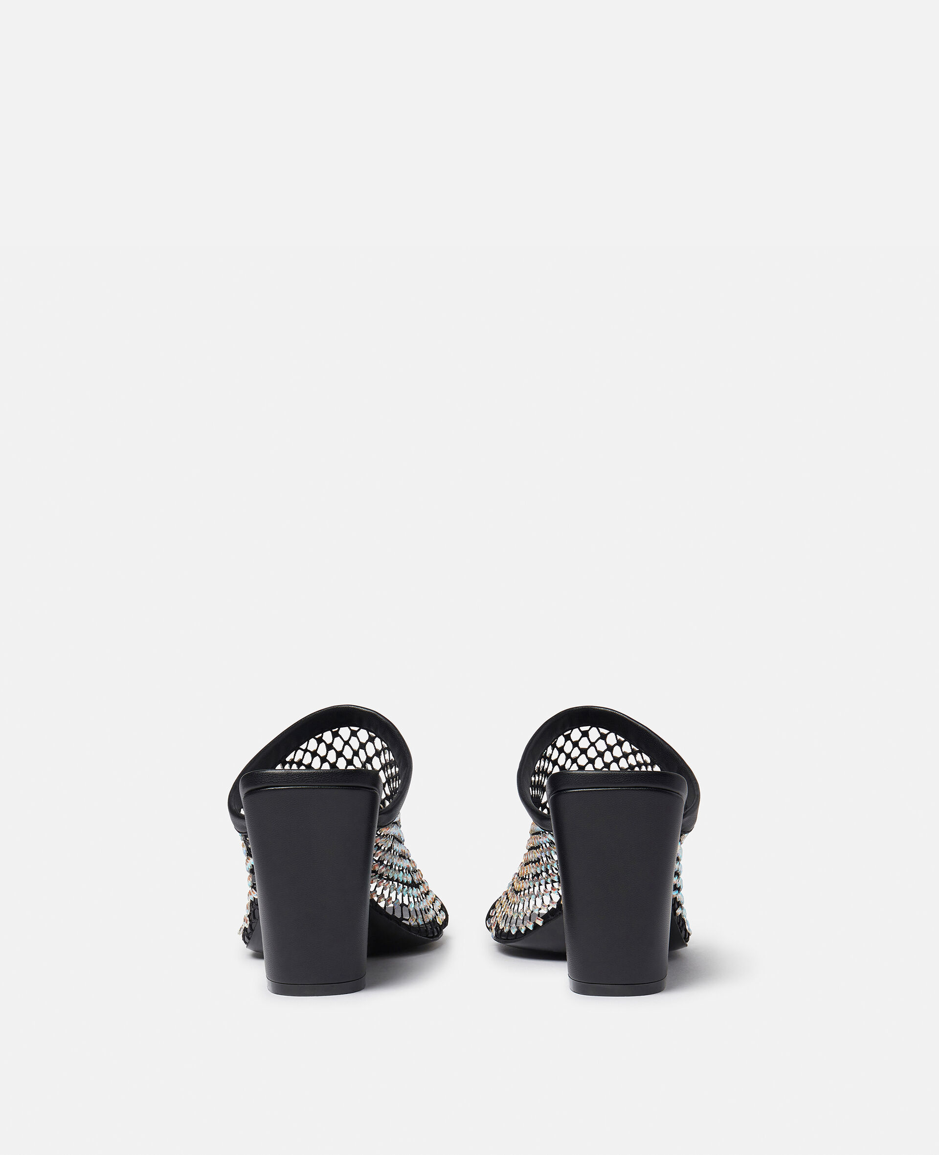Crystal Mesh Mules-Black-large image number 2