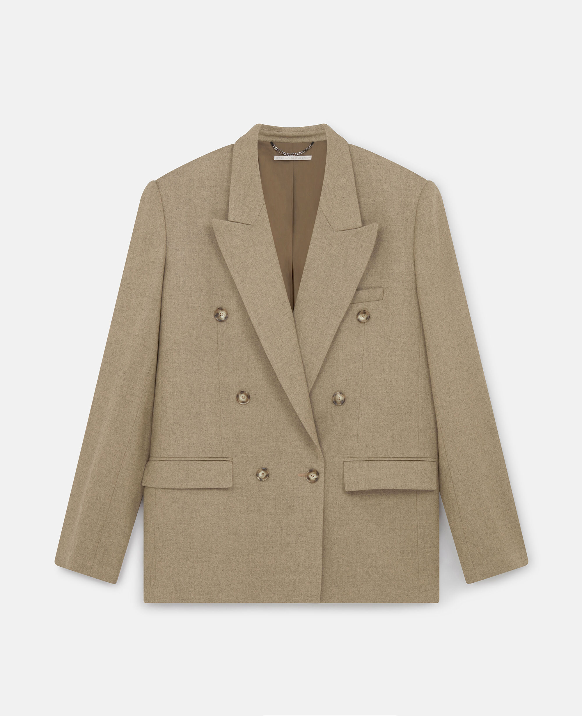 Stella McCartney single-breasted wool coat - Neutrals