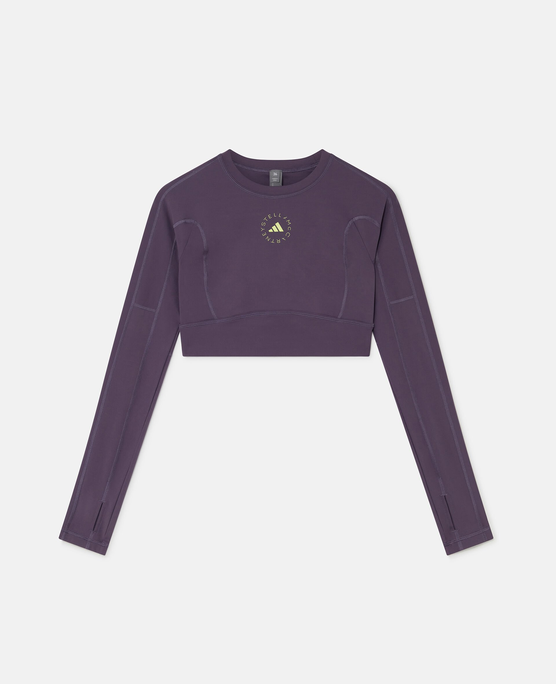 TrueStrength Long Sleeve Yoga Crop Top-Purple-large image number 0
