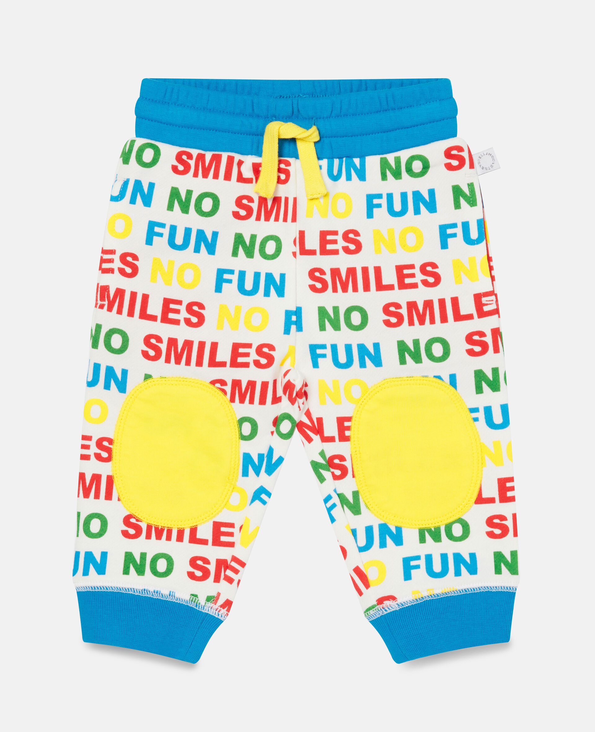 Cotton No Smiles No Fun Print Joggers-Multicolour-large image number 0
