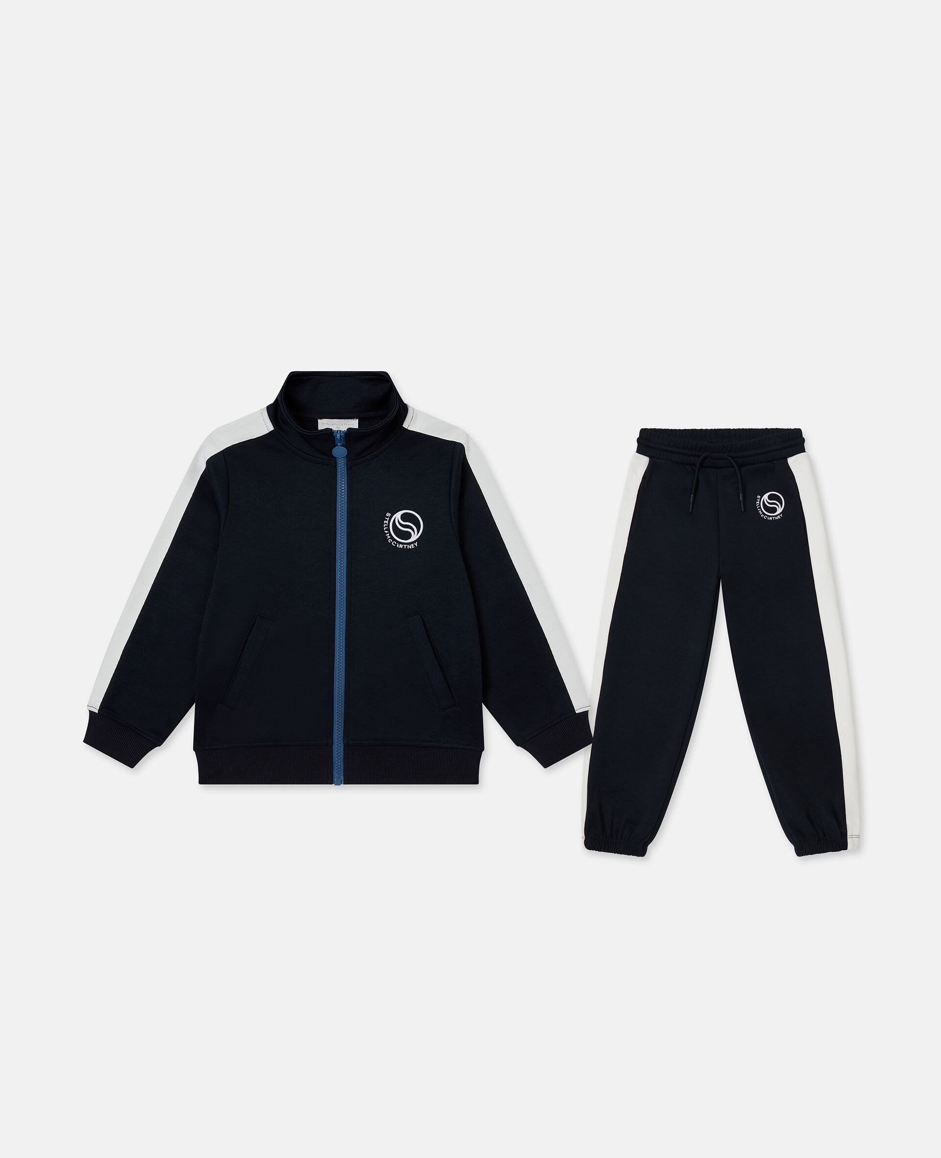 S-Wave Logo Sweatshirt And Joggers Set-Blue-medium