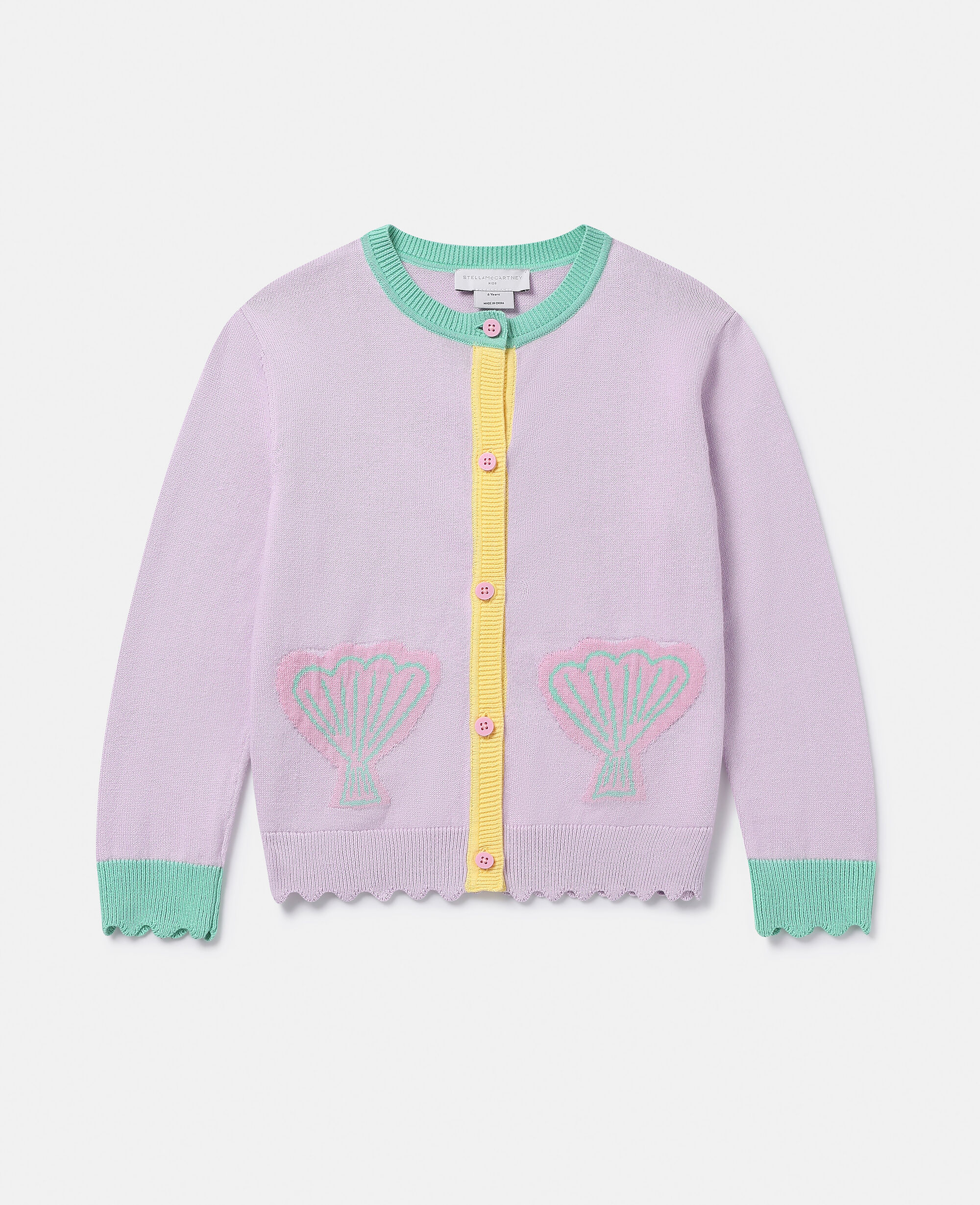 Women Lilac Seashell Pocket Cardigan Stella McCartney US