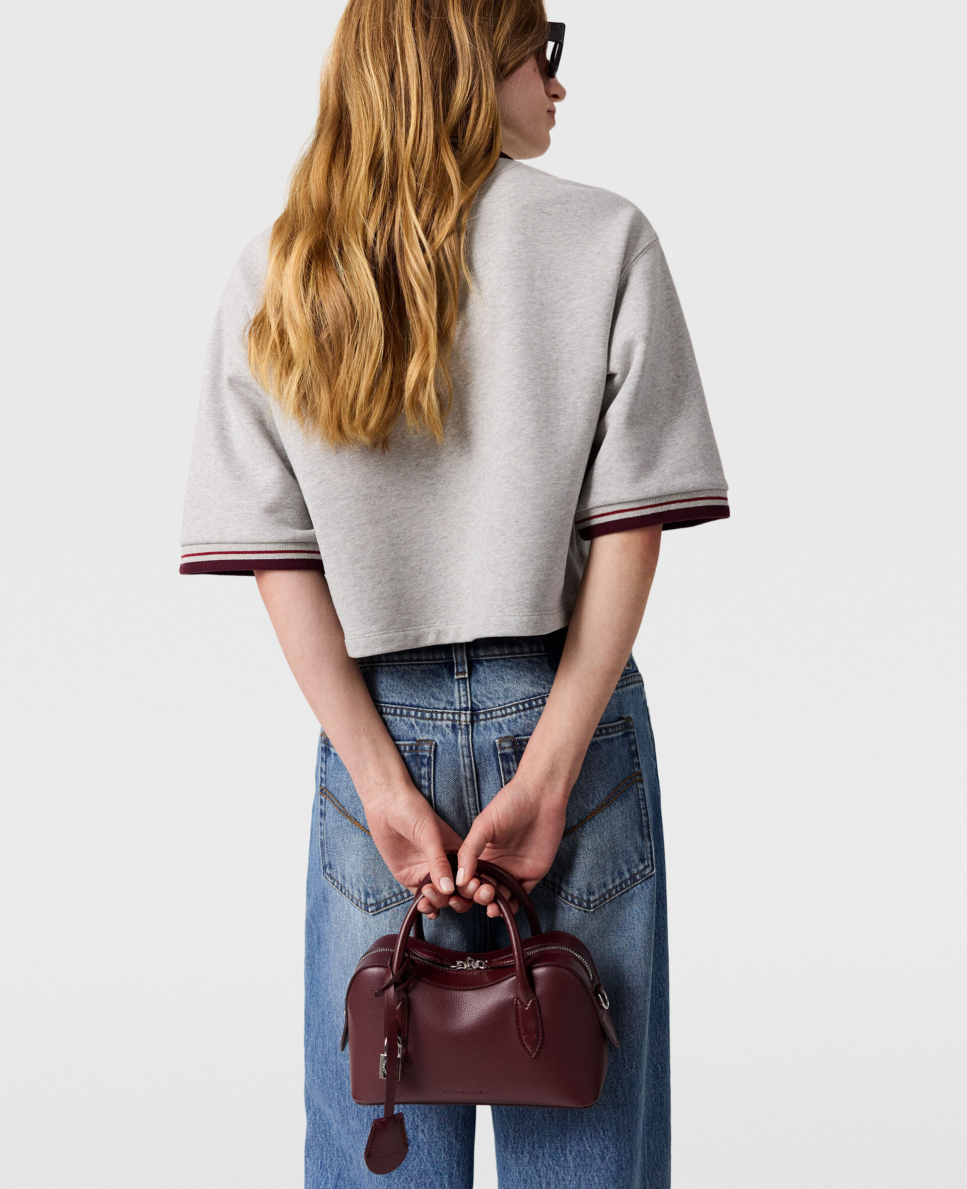 Cropped Short-Sleeve Rugby Shirt-Grey-large image number 4