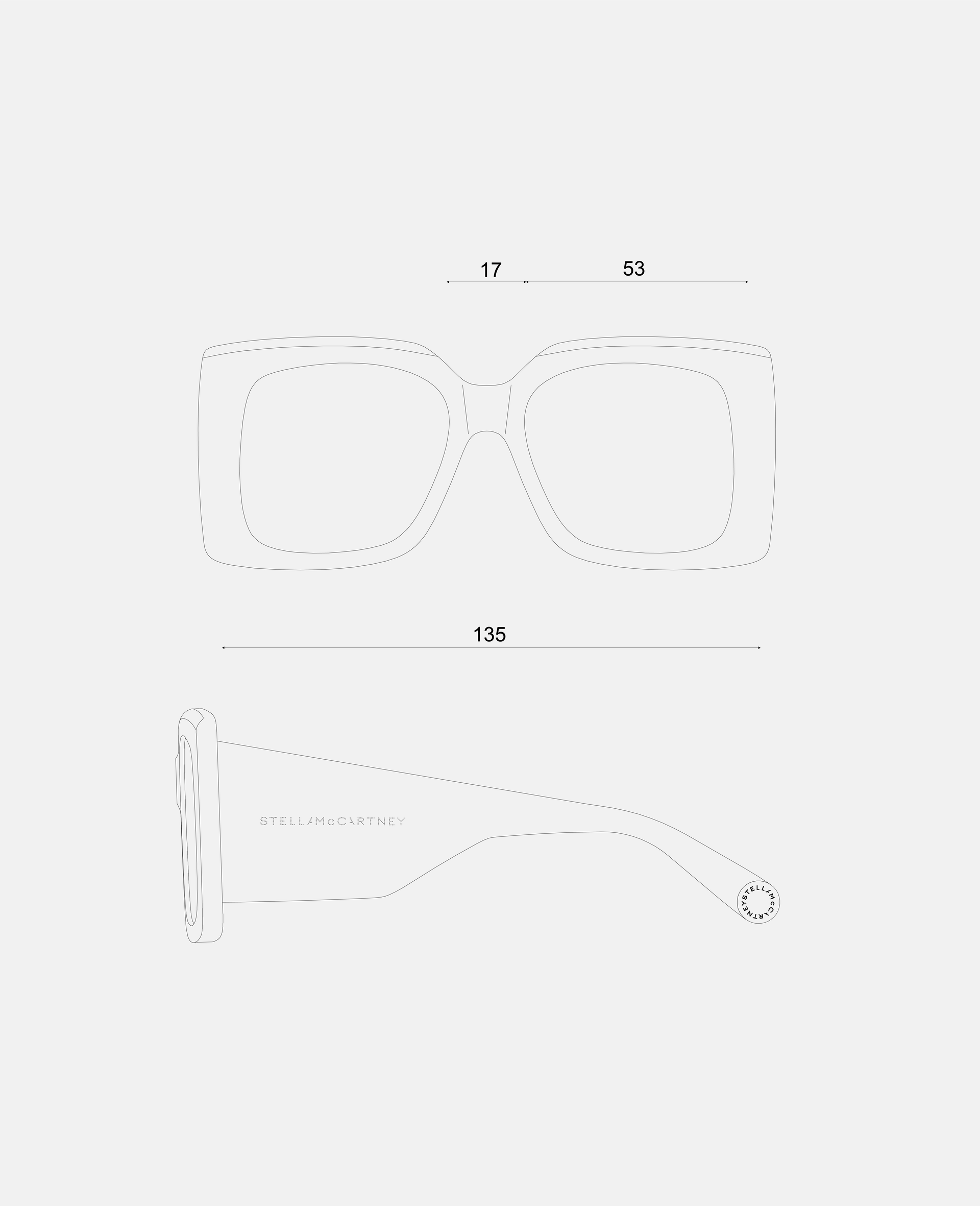 STELLA McCARTNEY ピンク サングラス Stella McCartney Eyewear スクエアフレーム サングラス