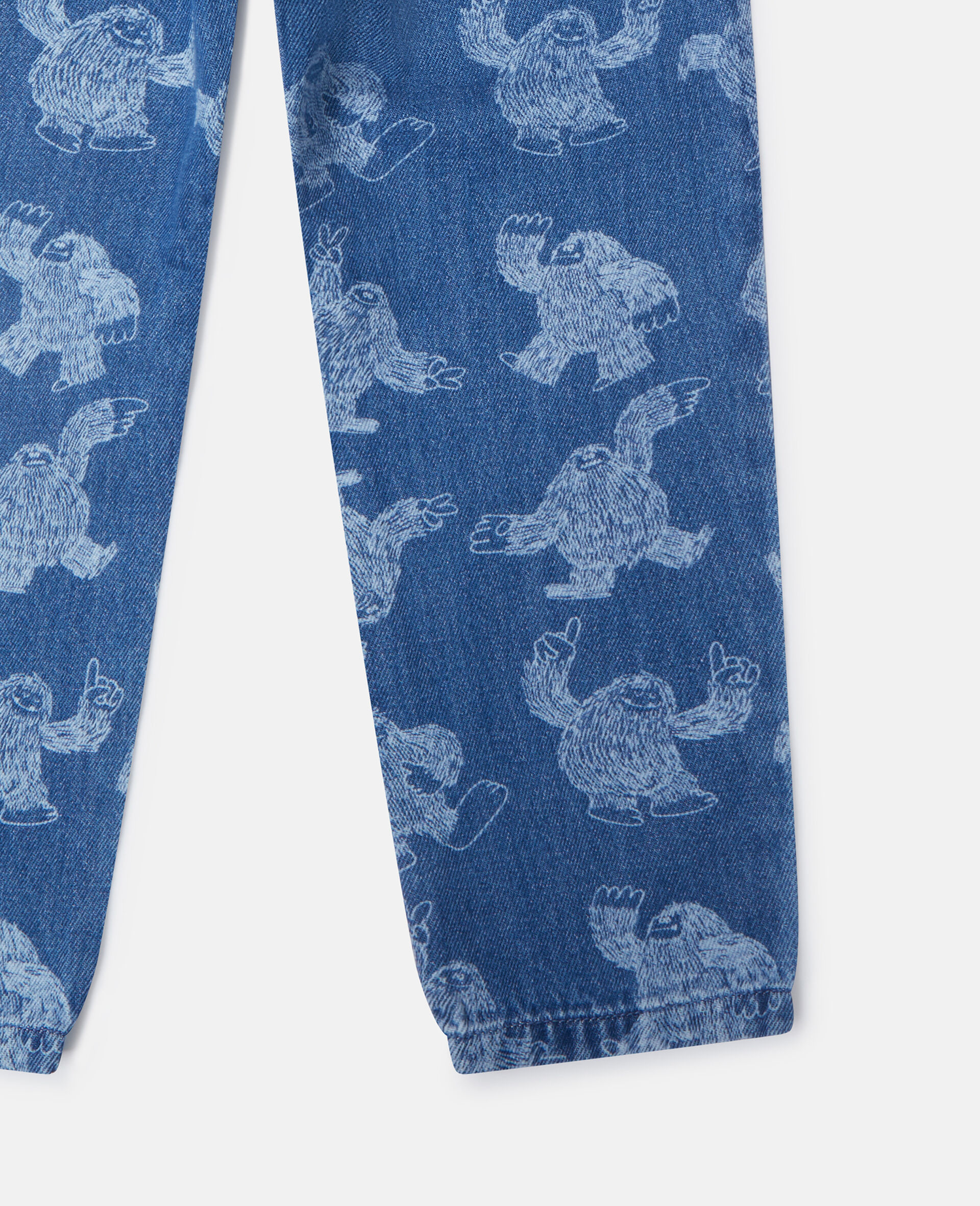 Monster Print Straight-Leg Jeans-Blue-large Monster Print Straight-Leg Jeans-Blue-large image number 3