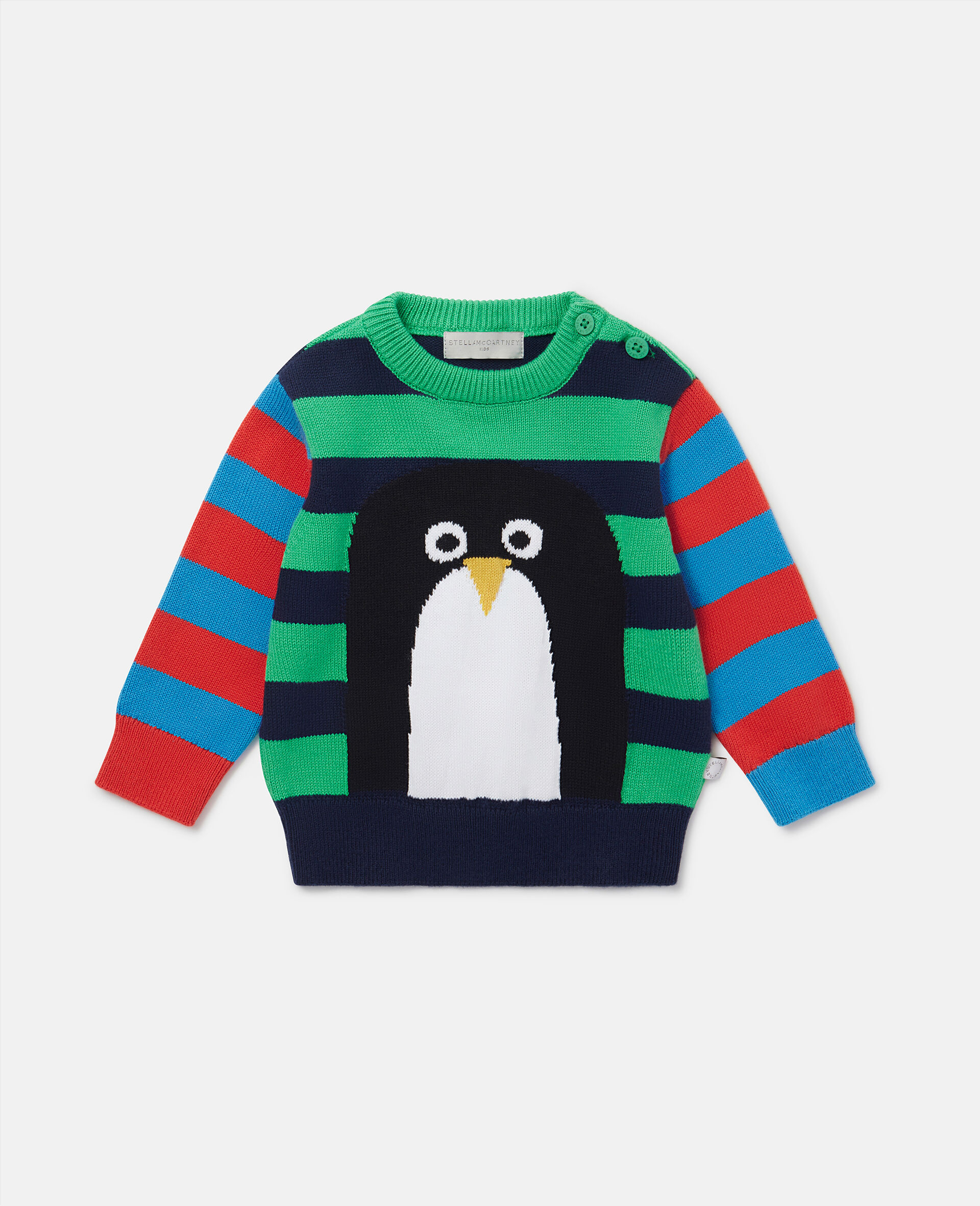 Striped Penguin Jumper-Multicolour-large image number 0