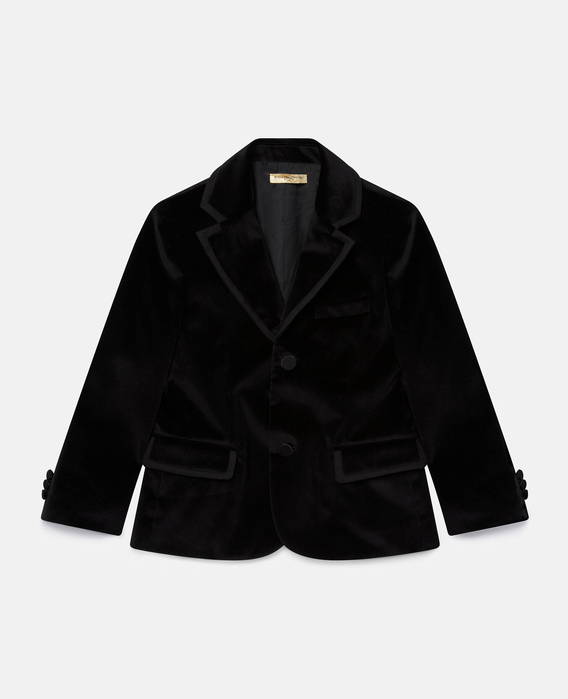 Organic Cotton Velvet Jacket-Black-large image number 0