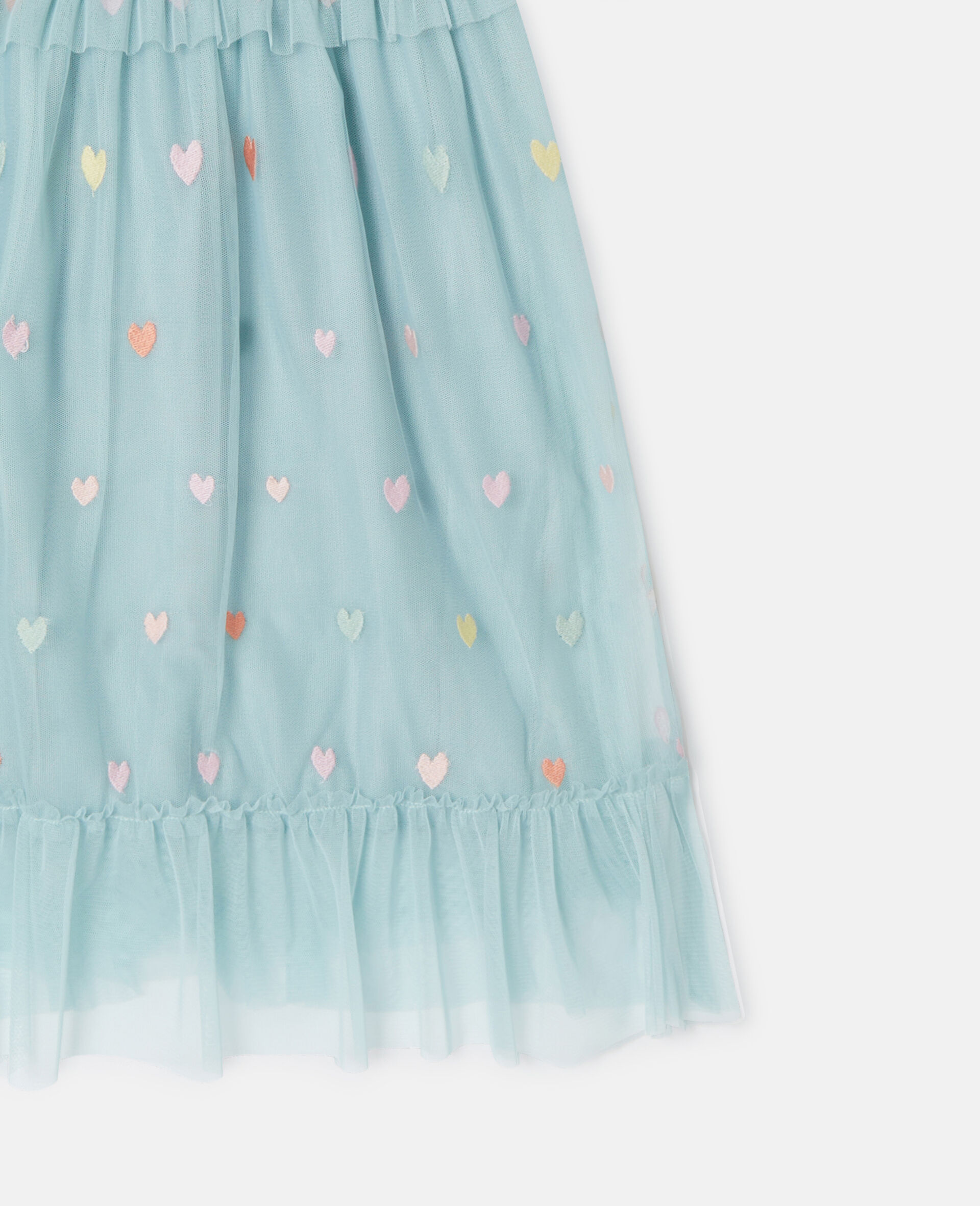 Heart Embroidered Long-Sleeve Dress-Grey-large image number 3