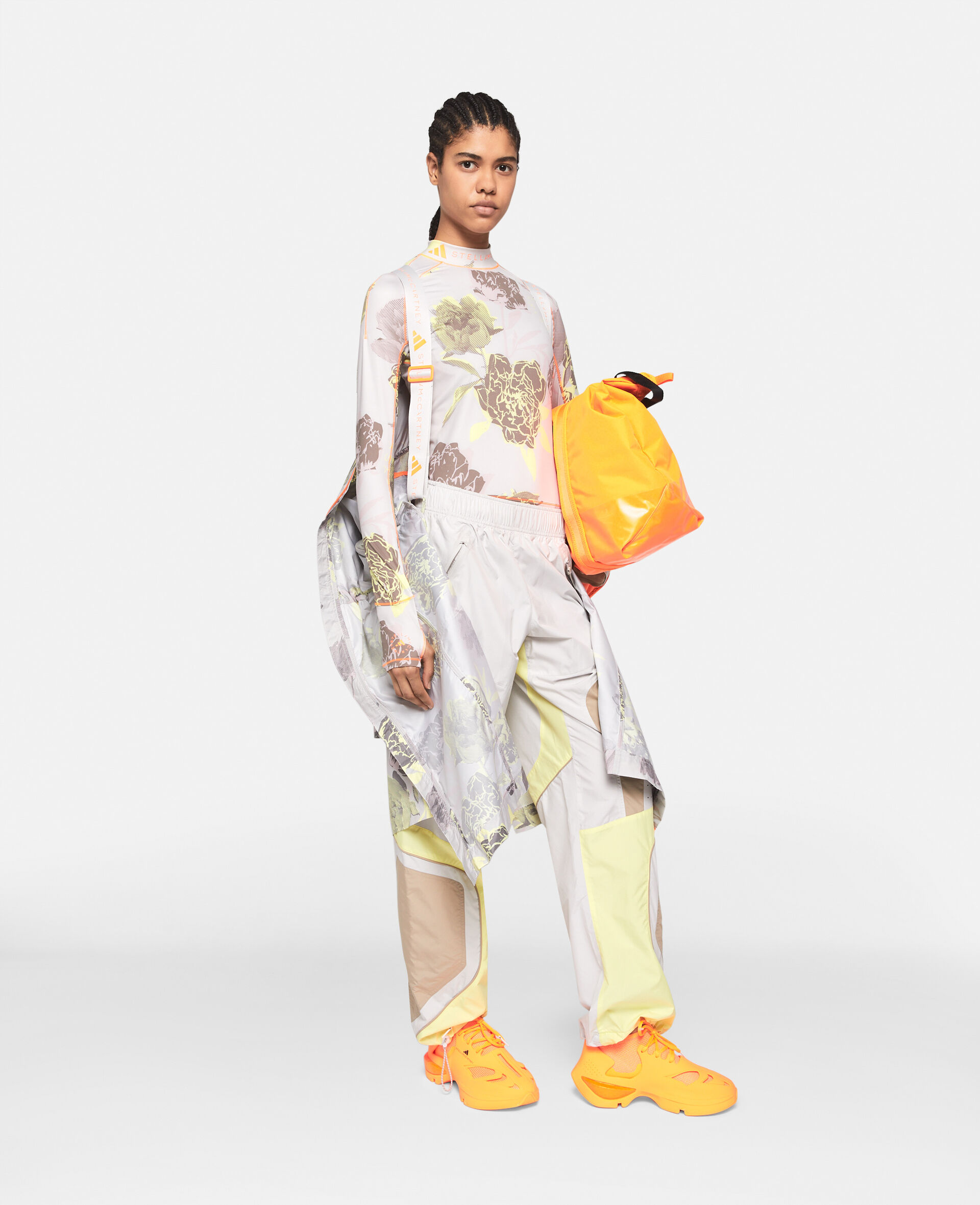 TruePurpose Carnation Print Long Sleeve Cropped Midlayer Top-Multicoloured-large image number 1