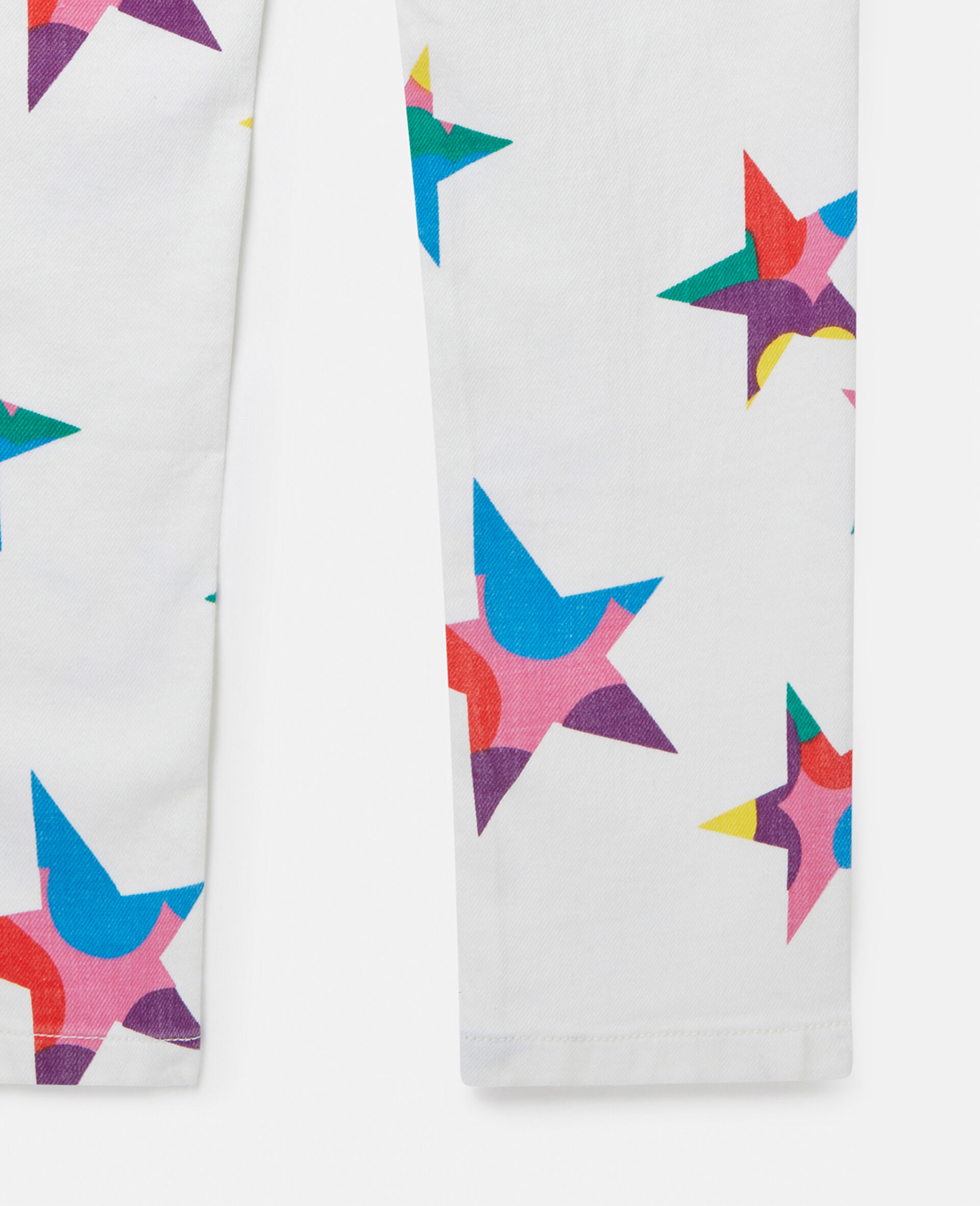 Star Print Skinny Jeans-White-large image number 3