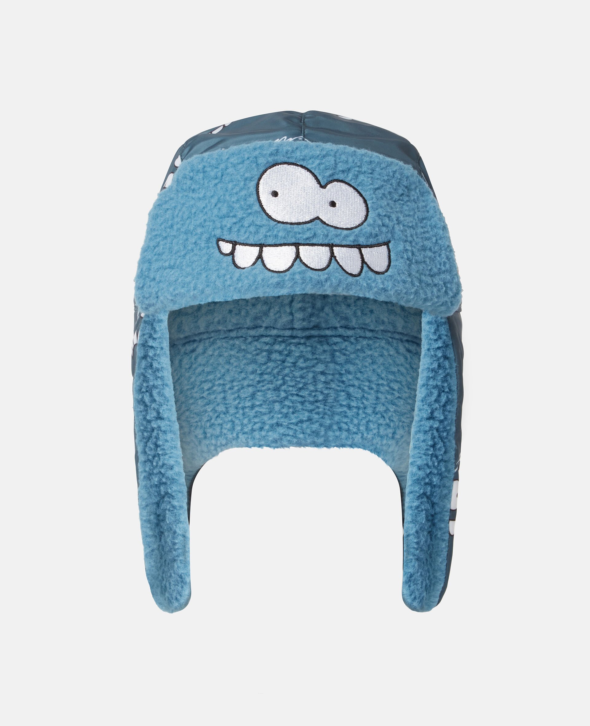 Monster Graphic Flap Hat-Blue-medium