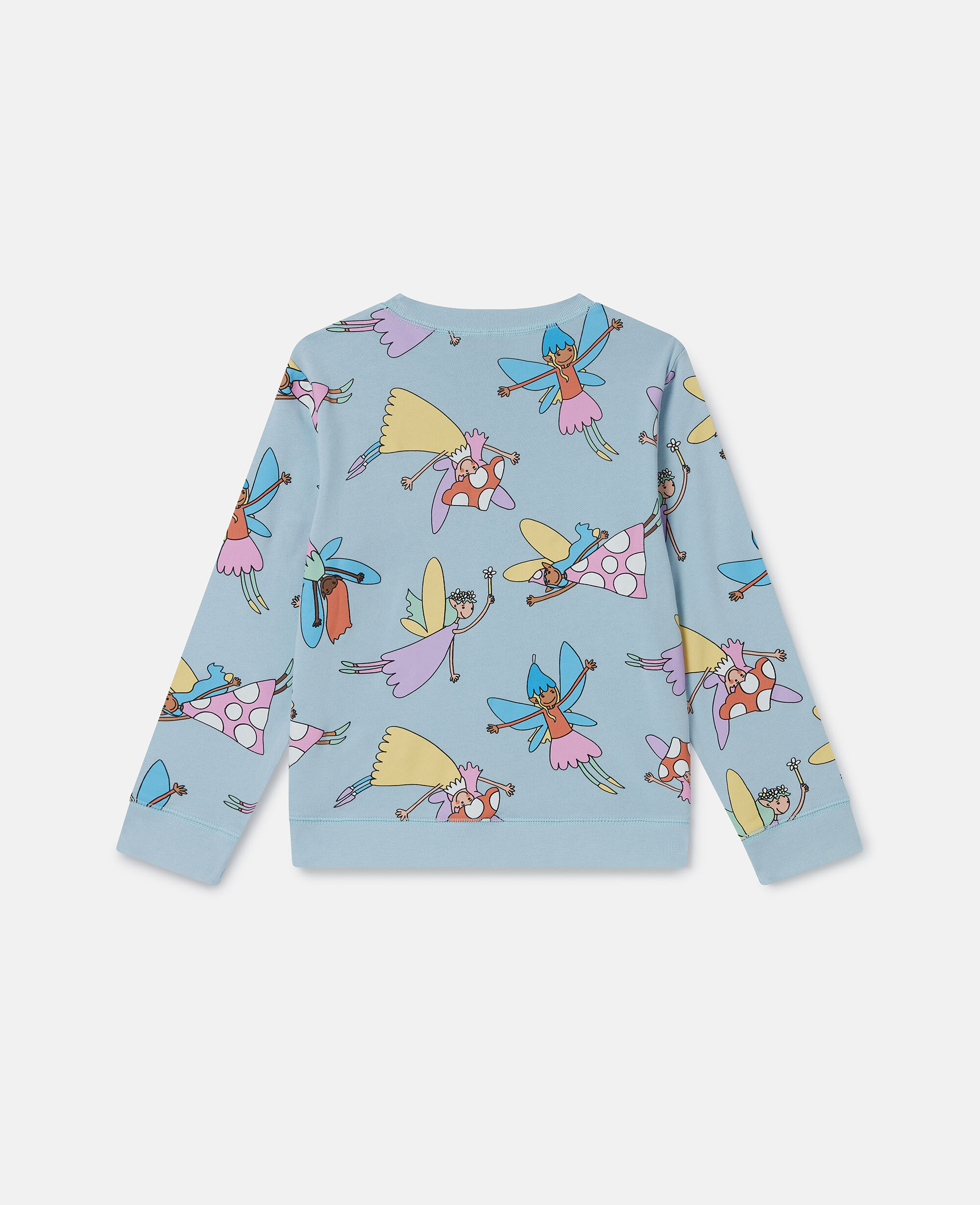 Kids Blue Fairies Print Crewneck Sweatshirt | Stella