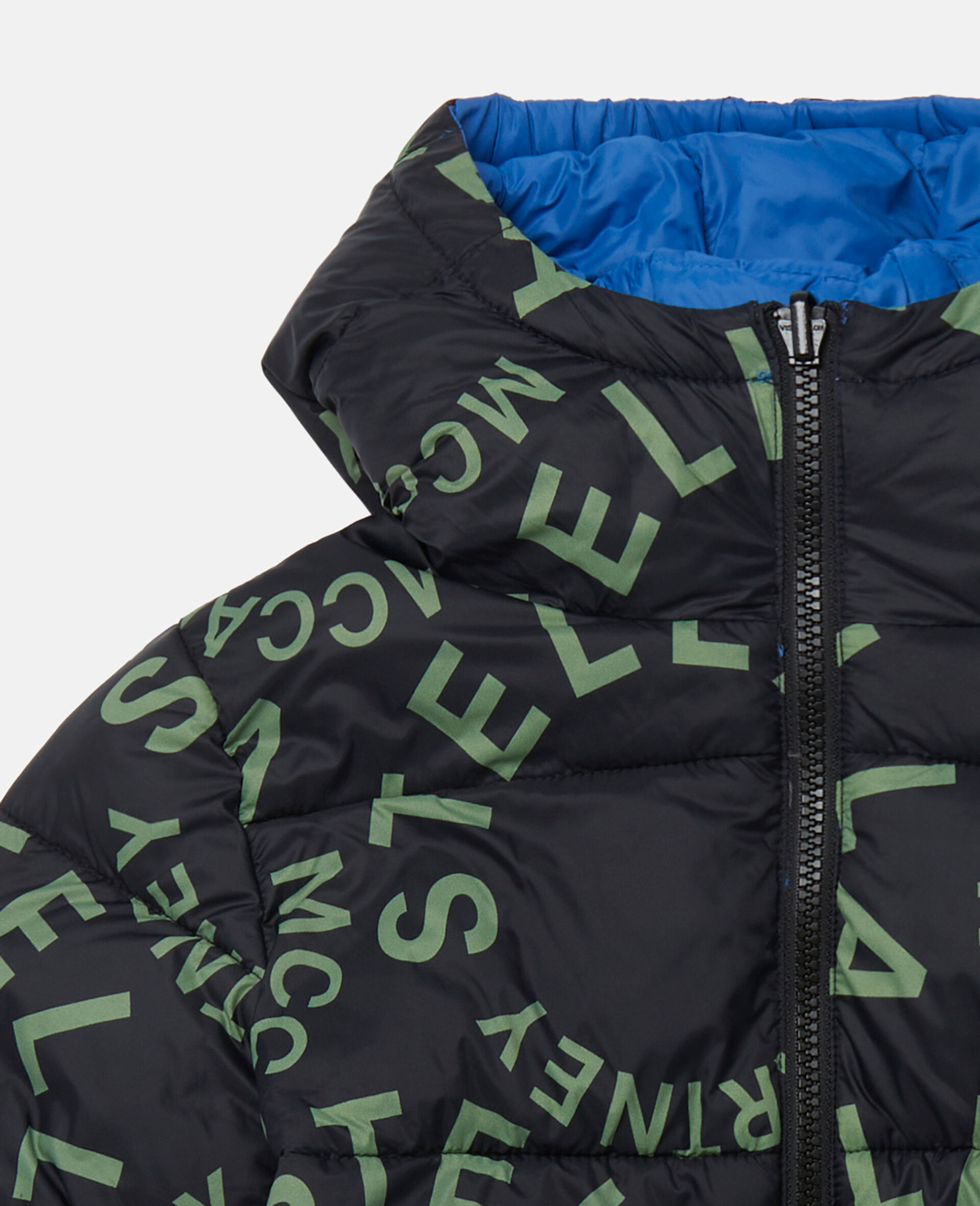 Hooded Puffer Coat-Blue-large image number 1