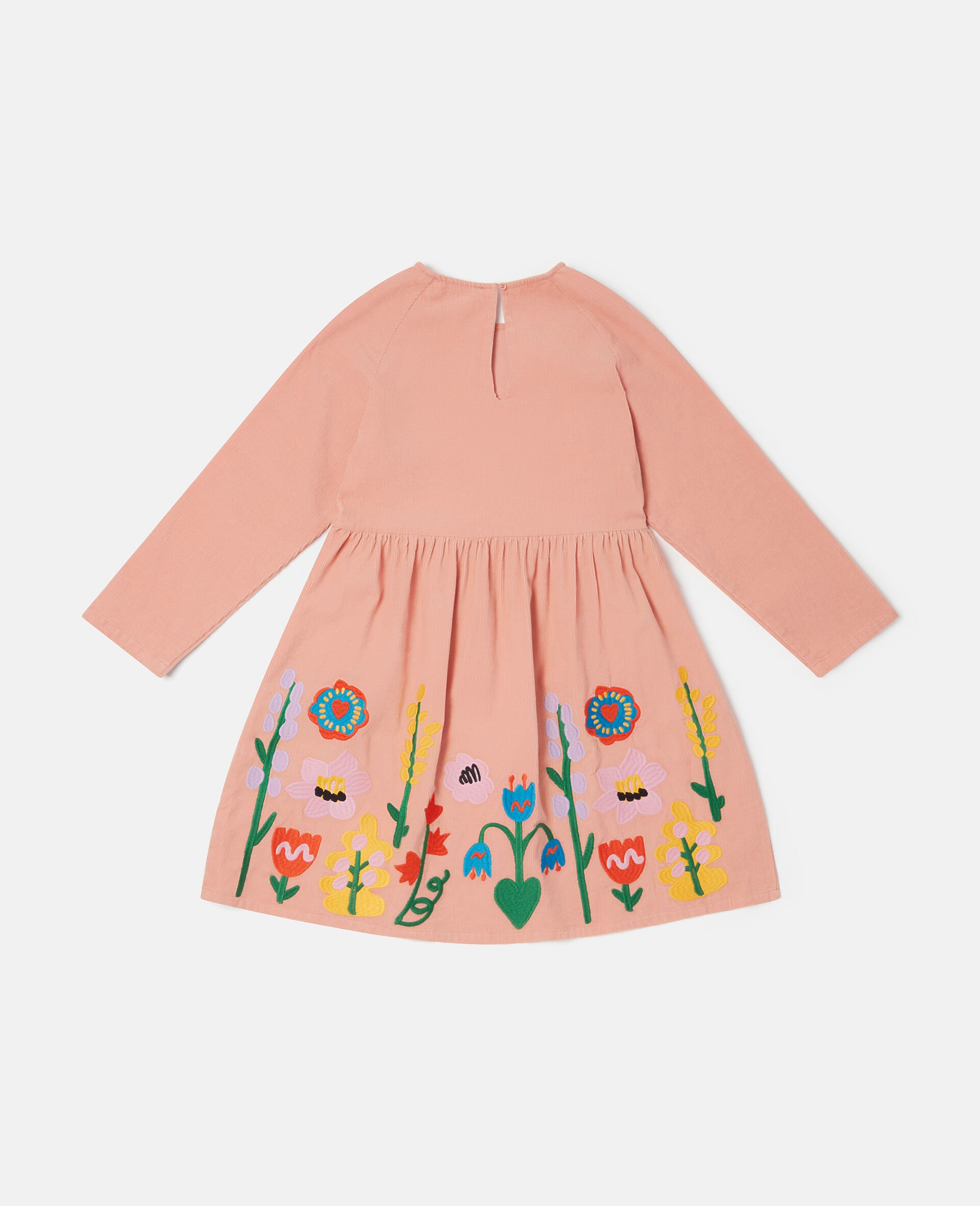 Flower Embroidery Skater Dress-Blue-large image number 2