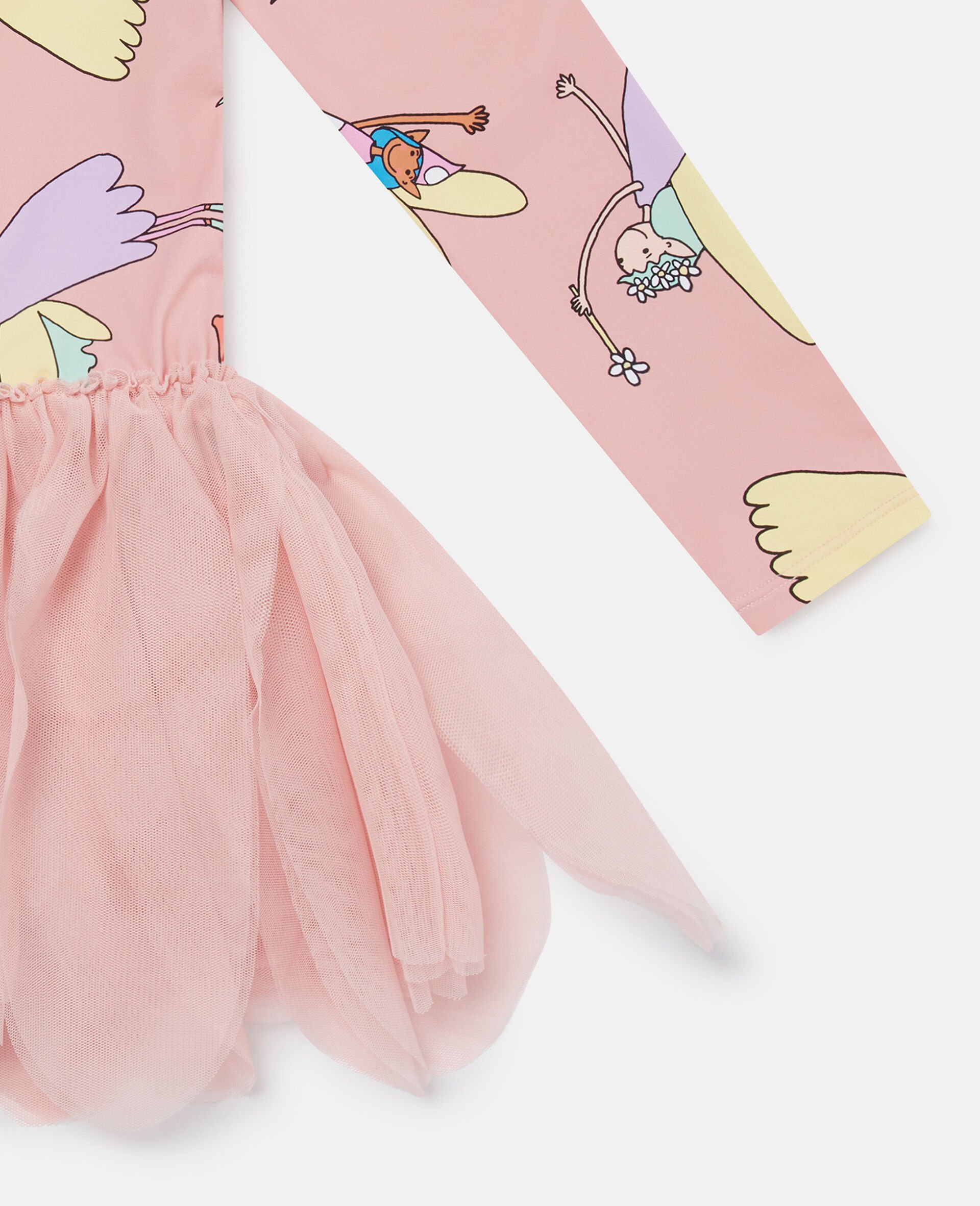 Fairies Print Tulle Petals Dress-Pink-large Fairies Print Tulle Petals Dress-Pink-large image number 3