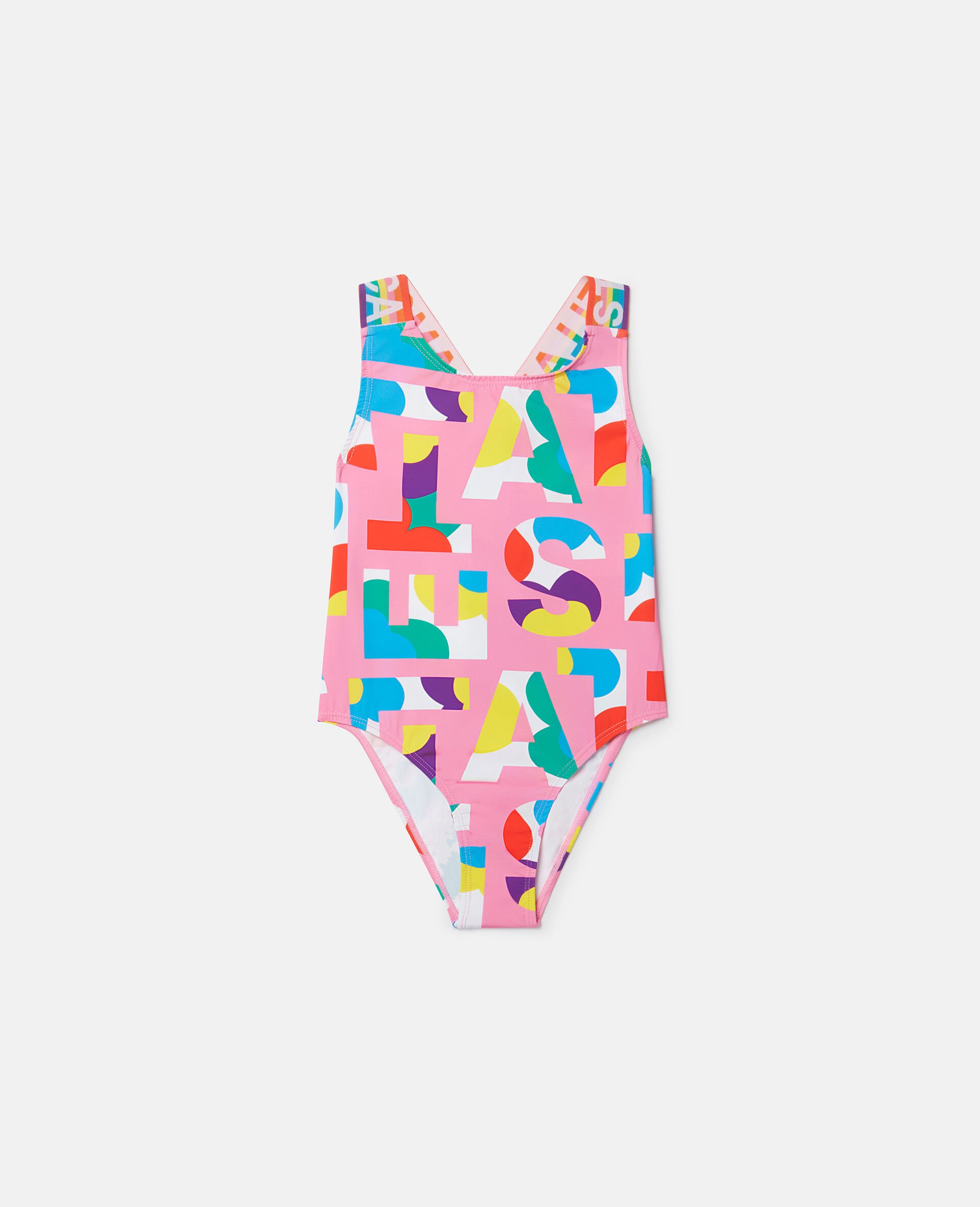 Costume da Bagno Pop con Logo Stella-Rosa-large image number 0
