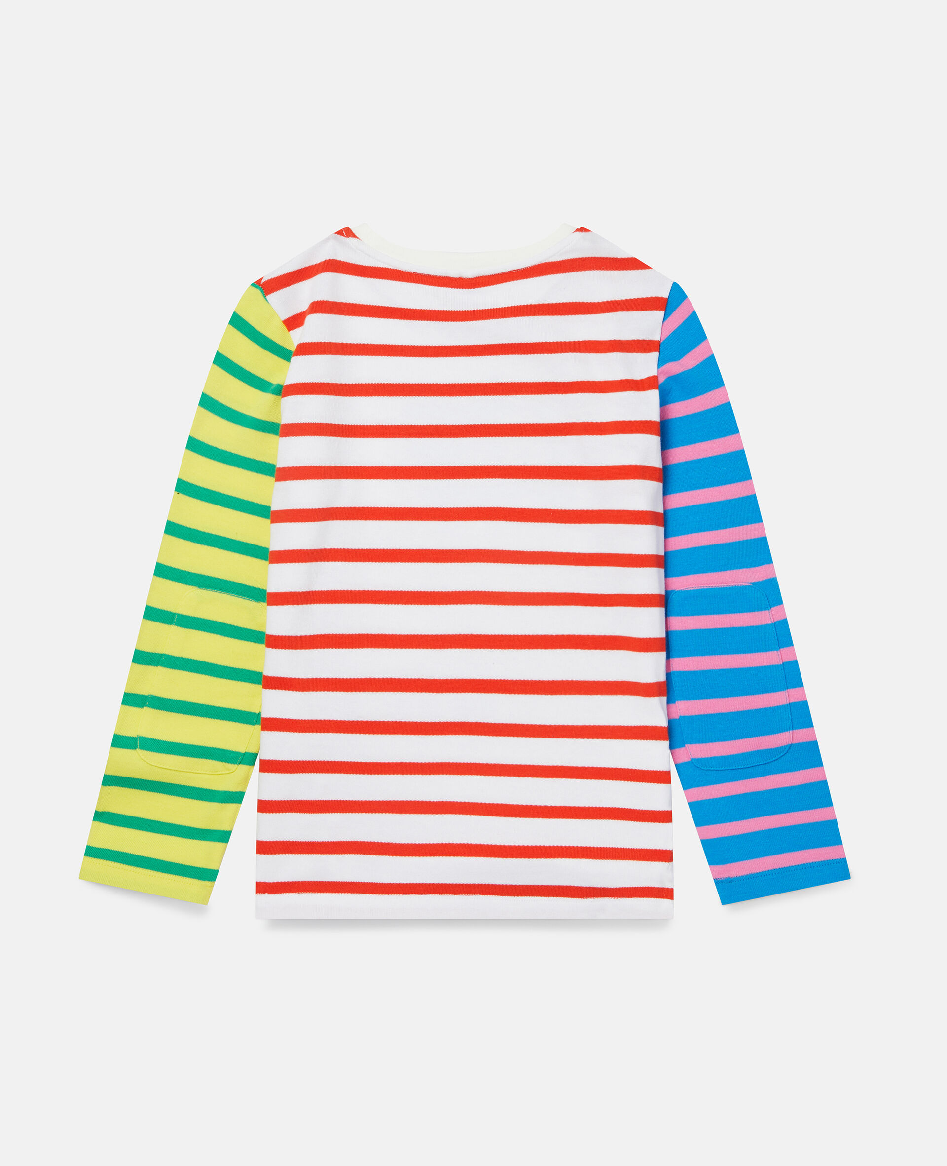 Be Super Nice Print Striped Cotton T‐Shirt-Multicoloured-large image number 2