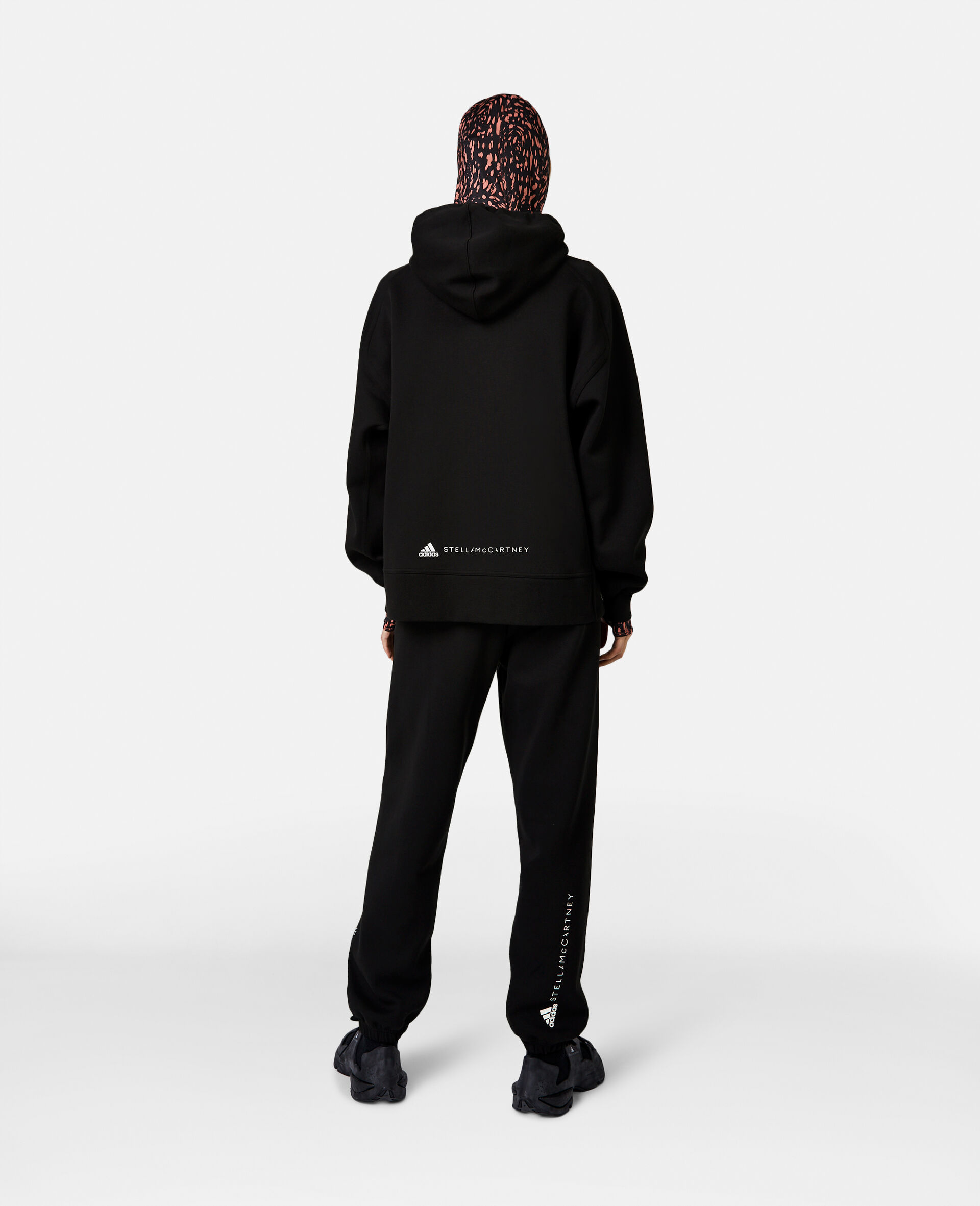 Logo Zip Hoodie-Black-large image number 2