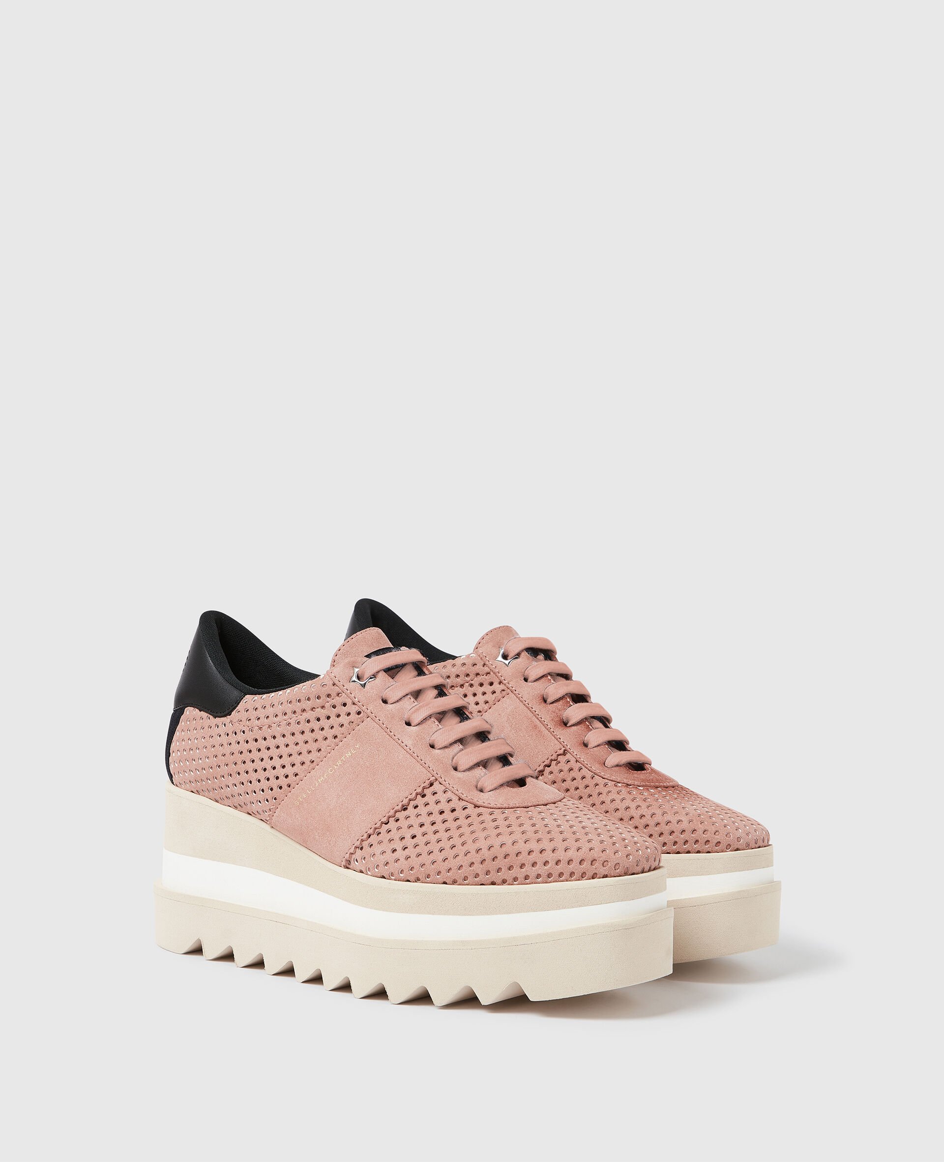 Sneak-Elyse Perforated Platform Sneakers-Pink-large image number 2