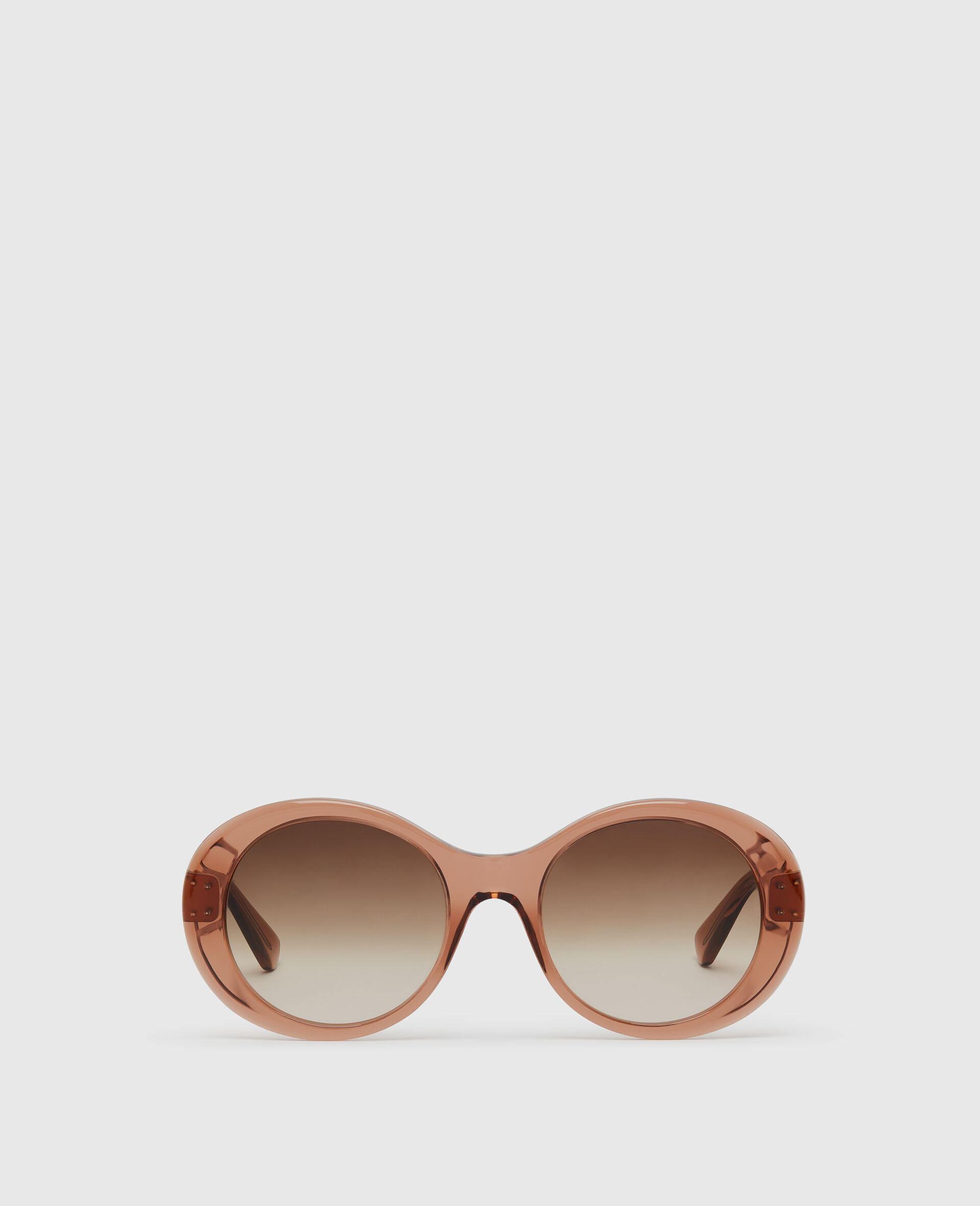 Oversized Round Gradient Sunglasses-Brown-medium