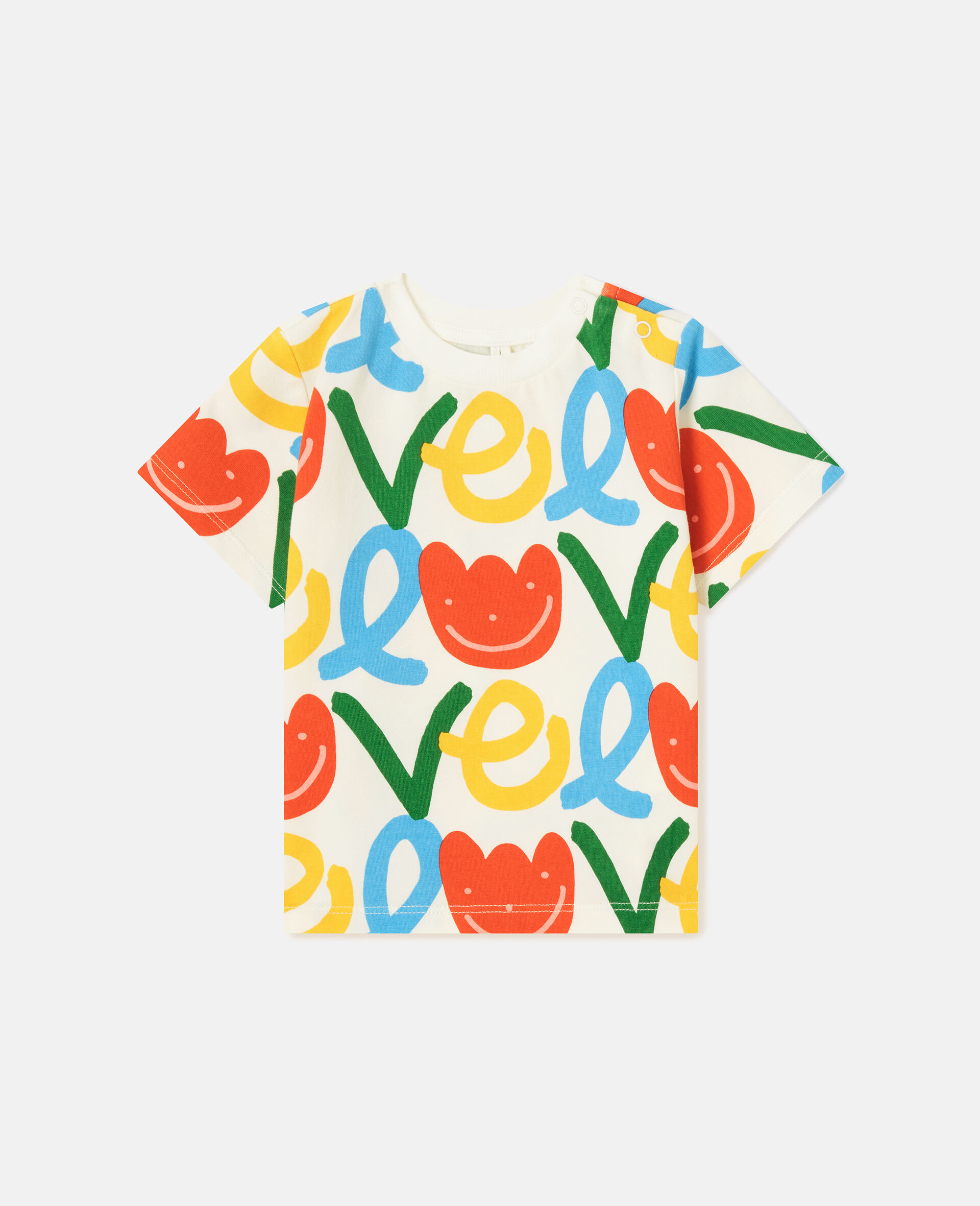 满饰Love印花T恤-白色-medium