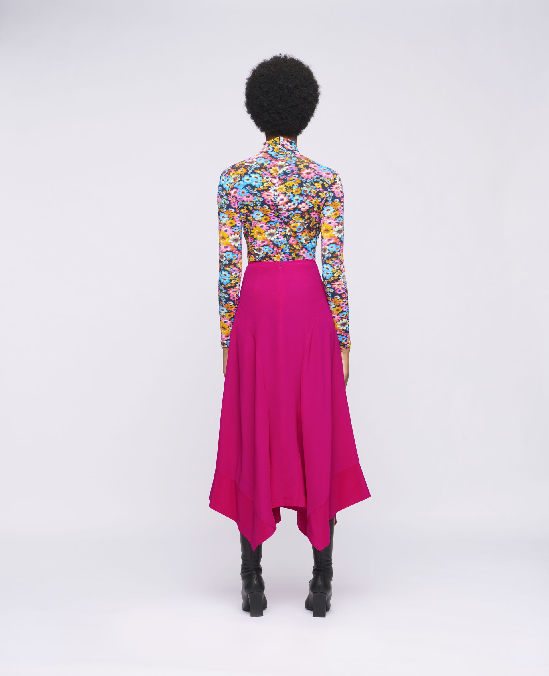 Naya Silk Skirt-Pink-large image number 2