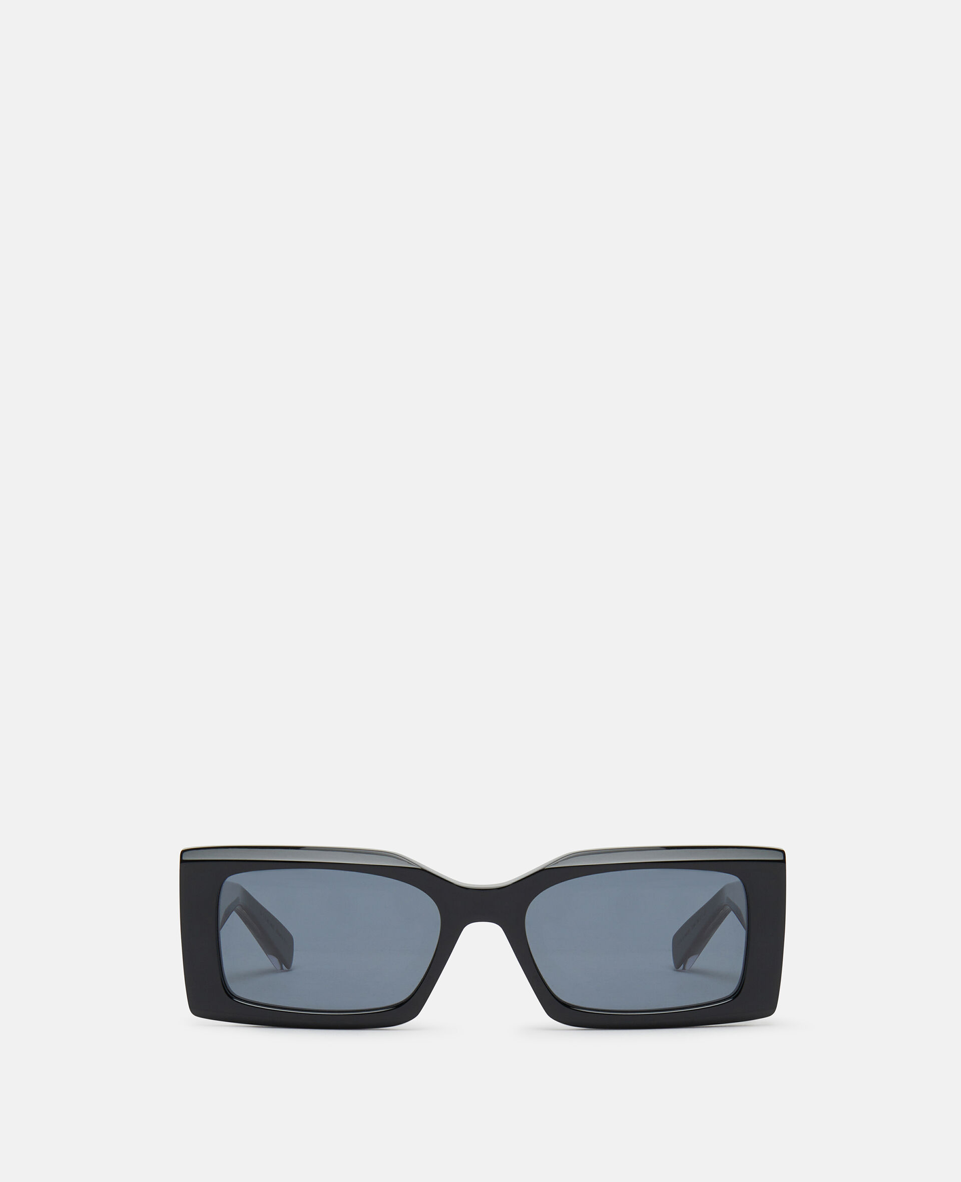 Logo-Engraved Rectangular Sunglasses-黑色-medium