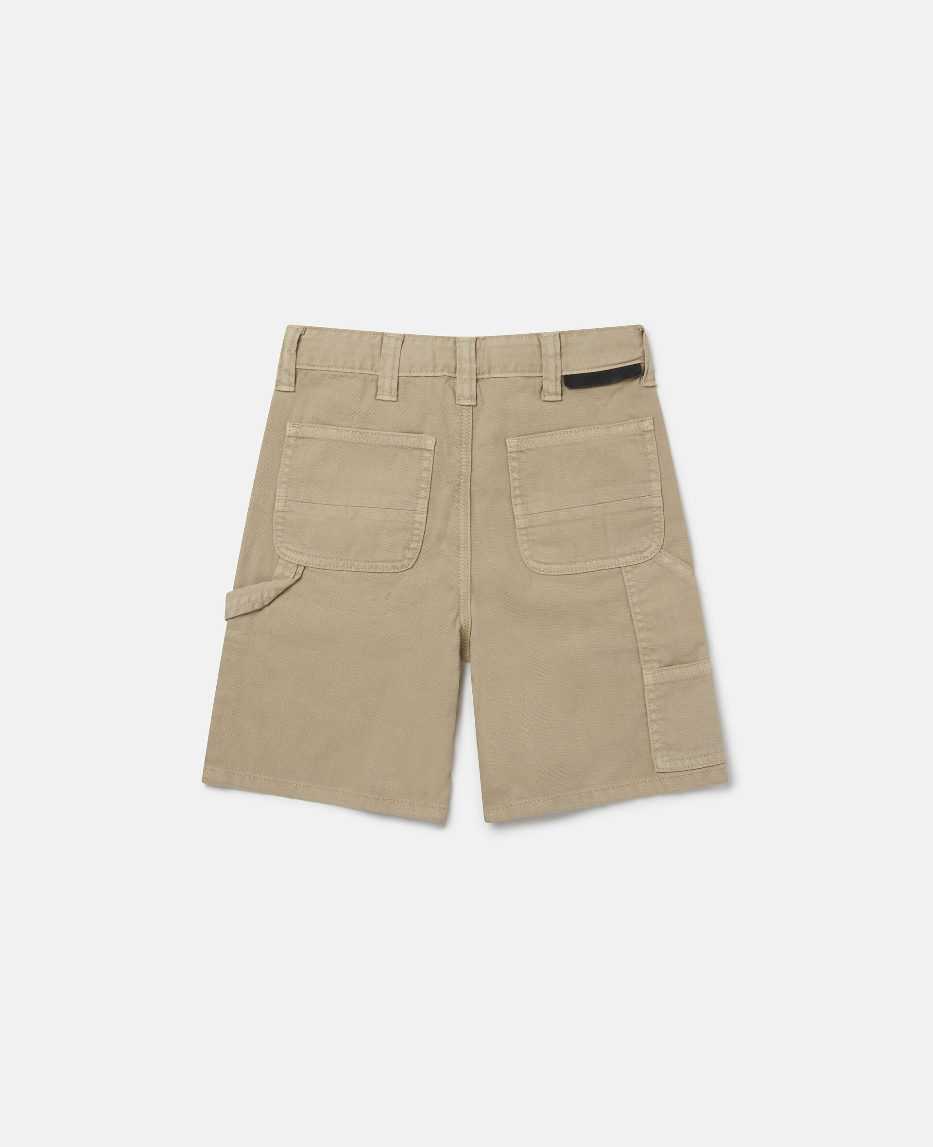 Cargo Cotton Shorts -Beige-large image number 2