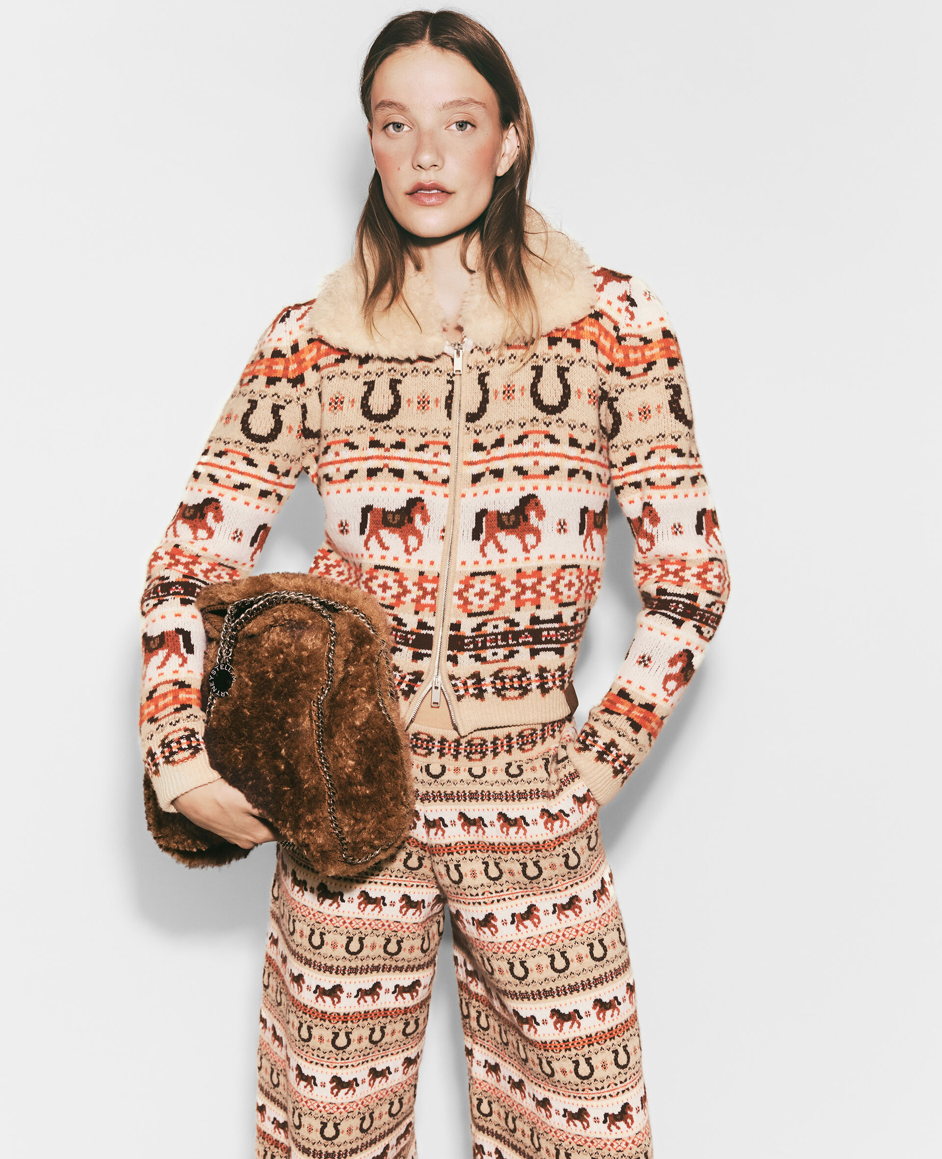 Fair Isle Wool Trousers -Multicolour-large image number 3