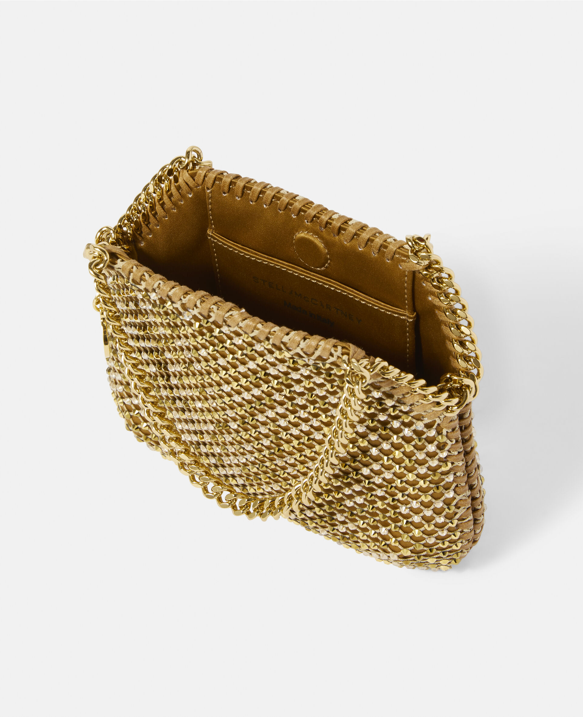 Falabella Mini-Tote Bag mit Kristall-Mesh-Grau-large image number 3