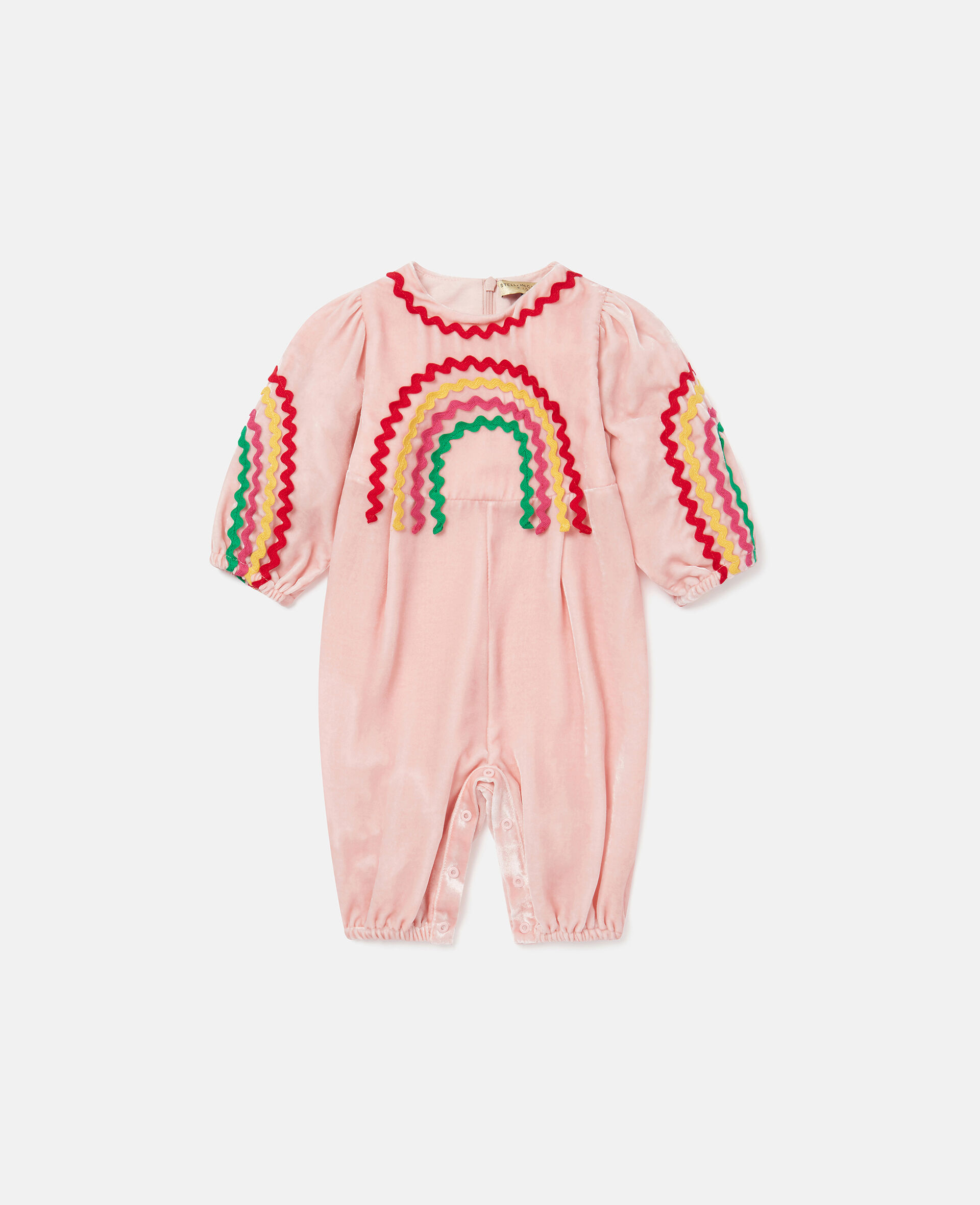 Skaterkleid con Blumenstickerei-Rosa-large image number 0