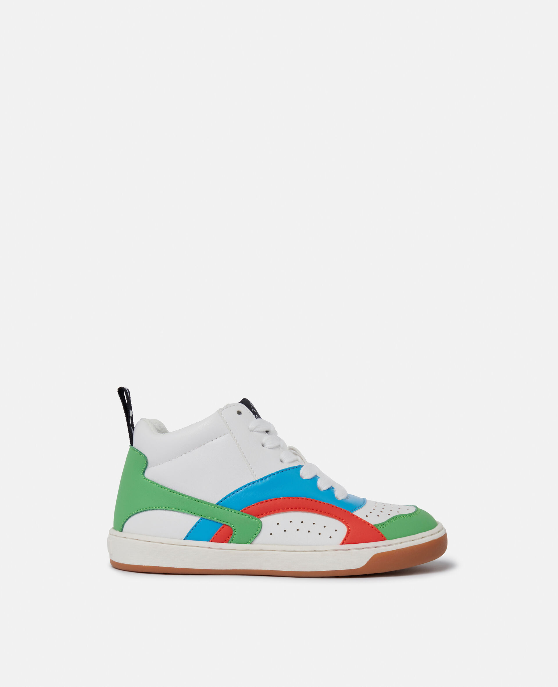 Colourblock Mesh Front Mid-Top Trainers-Multicolour-large image number 0